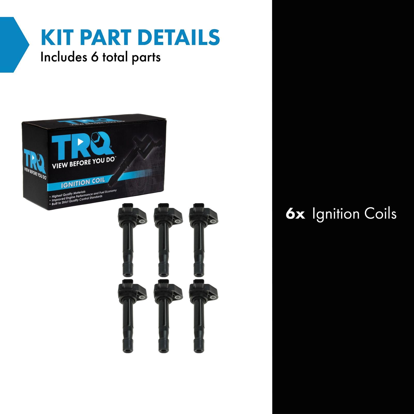 Trq Ignition Coil Set Compatible With 2001-2003 Acura Cl 2005-2008 Rl 1999-2008 Tl 2000-2003 Honda Accord 1999-2010 Odyssey
