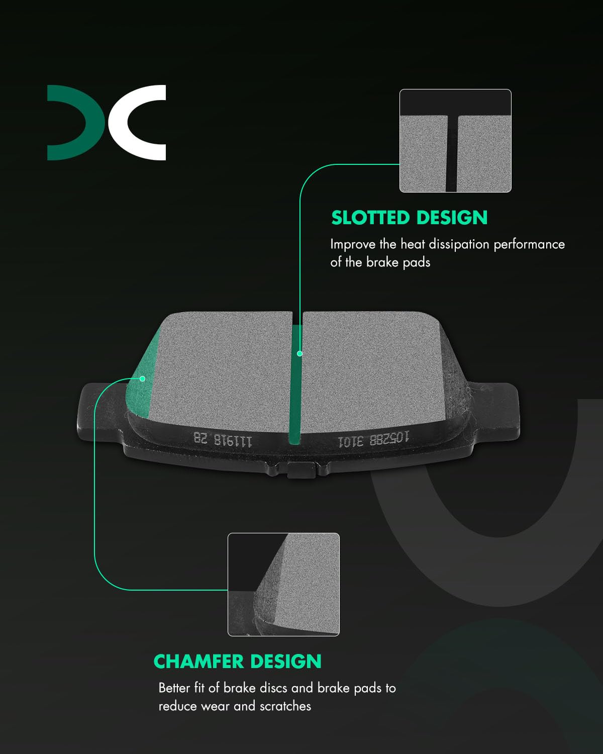 Scitoo Ceramic Brake Pads, 4Pcs Rear Brake Pads Brakes Kits Fit For 2009-2014 For Acura Tl,2006-2014 For Honda Ridgeline