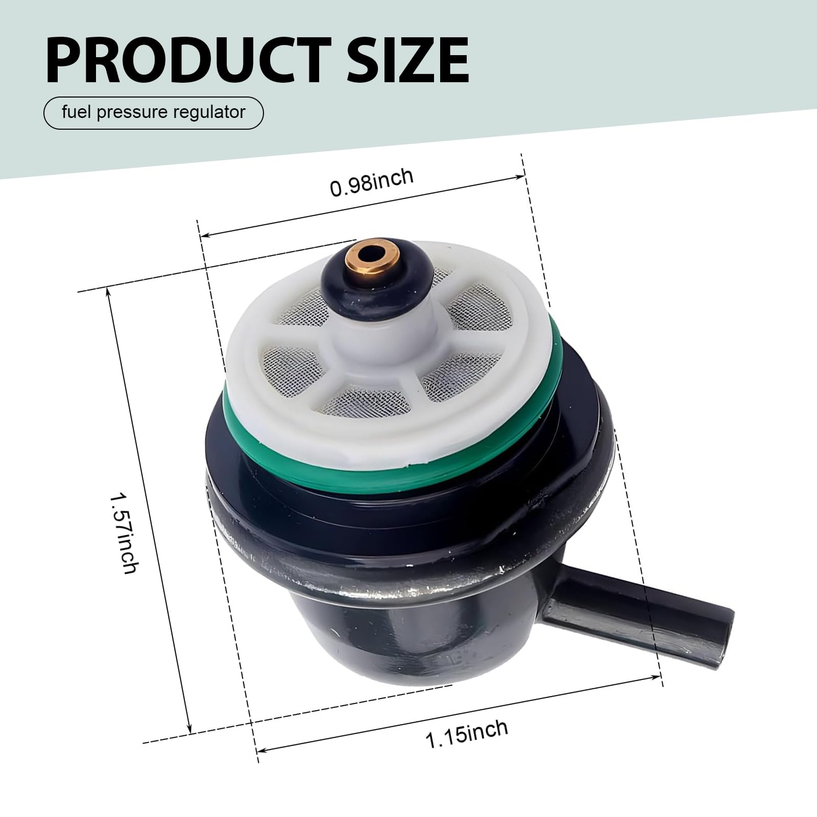 JawGrew 1 PC Car Fuel Pressure Regulator Kit, Fuel Pressure Sensor with Clip Snap Ring Injection Adjustment Service Valve Damper