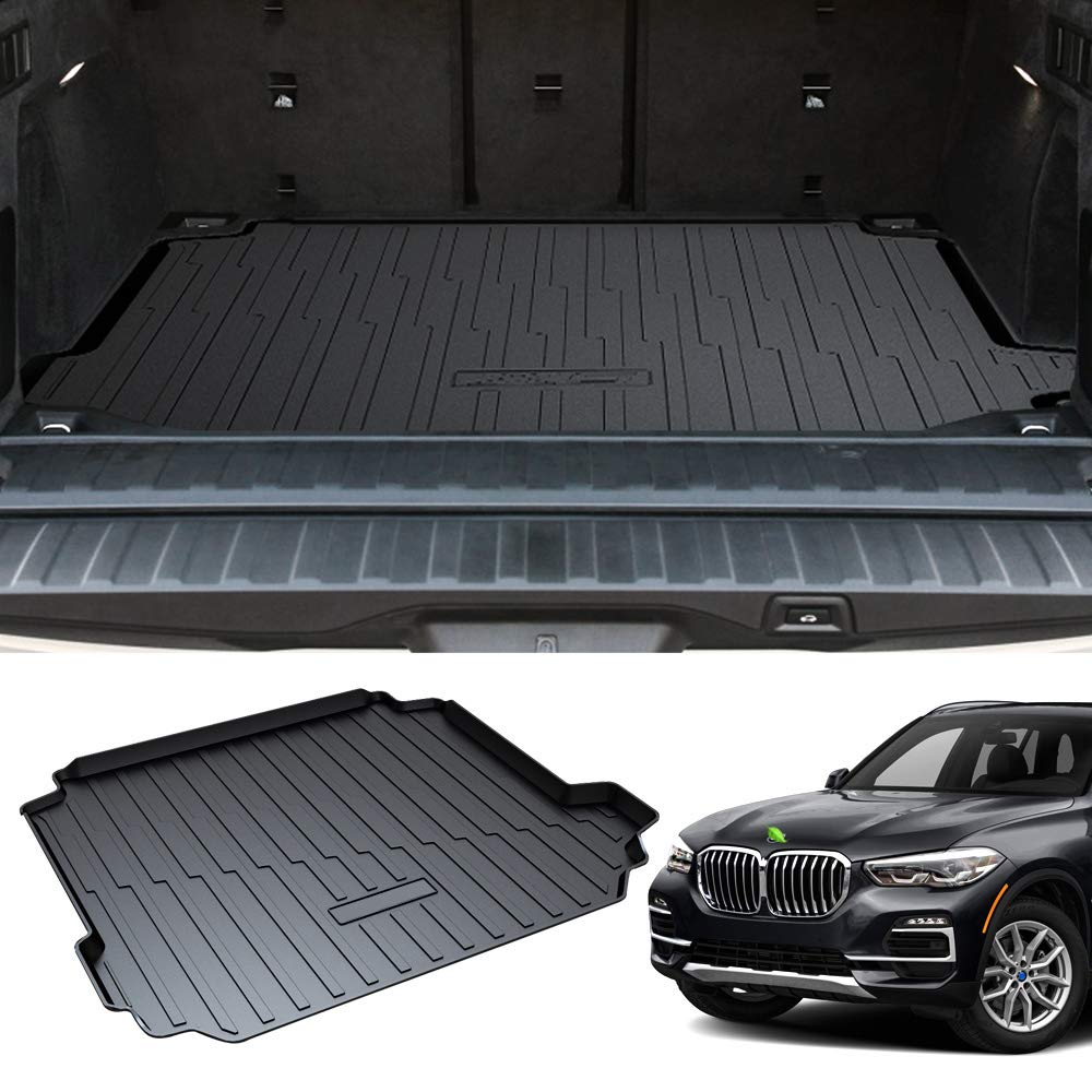 Powerty Cargo Mat For Bmw X5 2019-2024 2025 Trunk Mat Tpe All Weather Cargo Liners Heavy-Duty Trunk Liners Bmw X5 Without Option