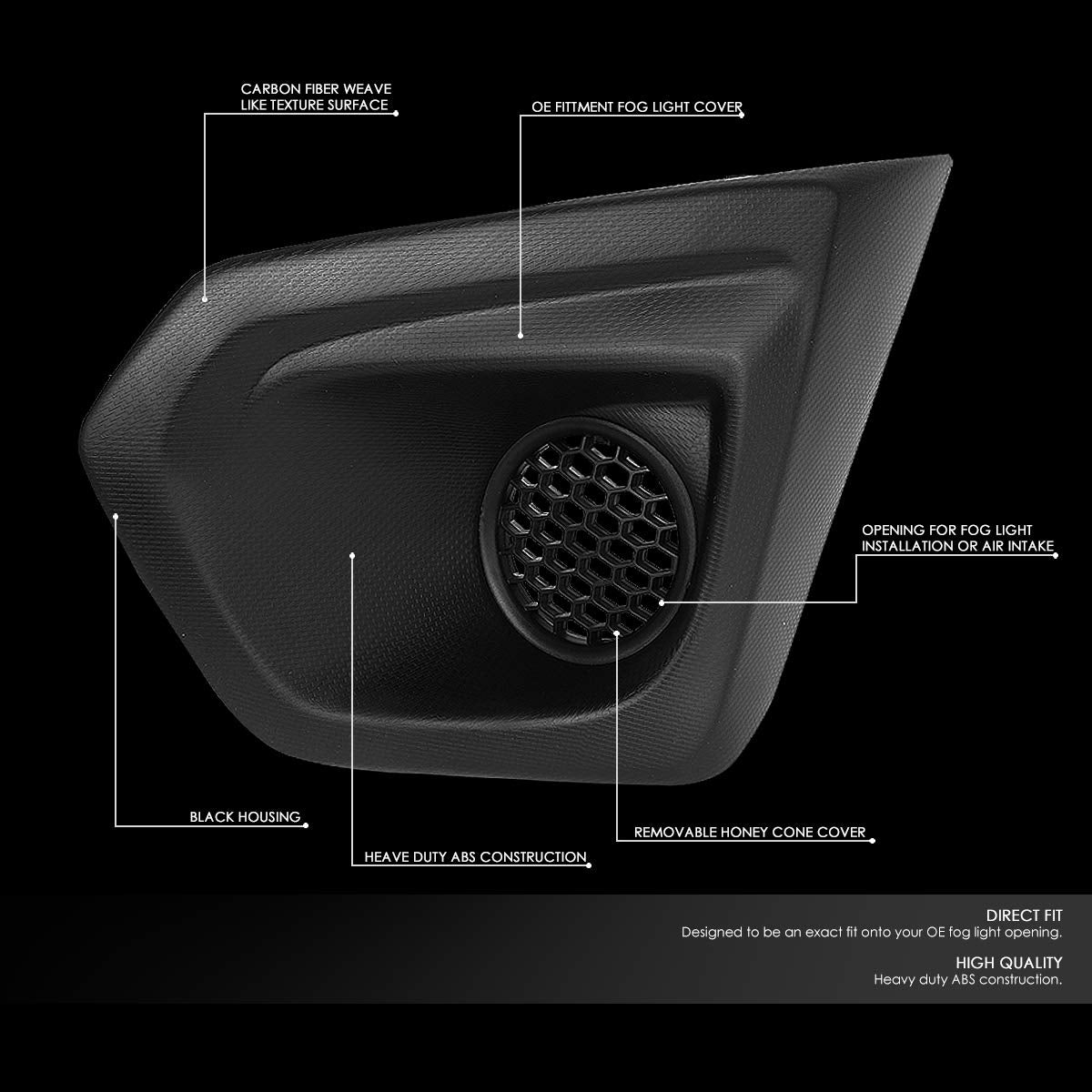 Dna Motoring Fl-Ztl-273 Front Bumper Fog Light With Bezel Driver & Passenger Side Enhance Visibility [Compatible With 12-14 Suba