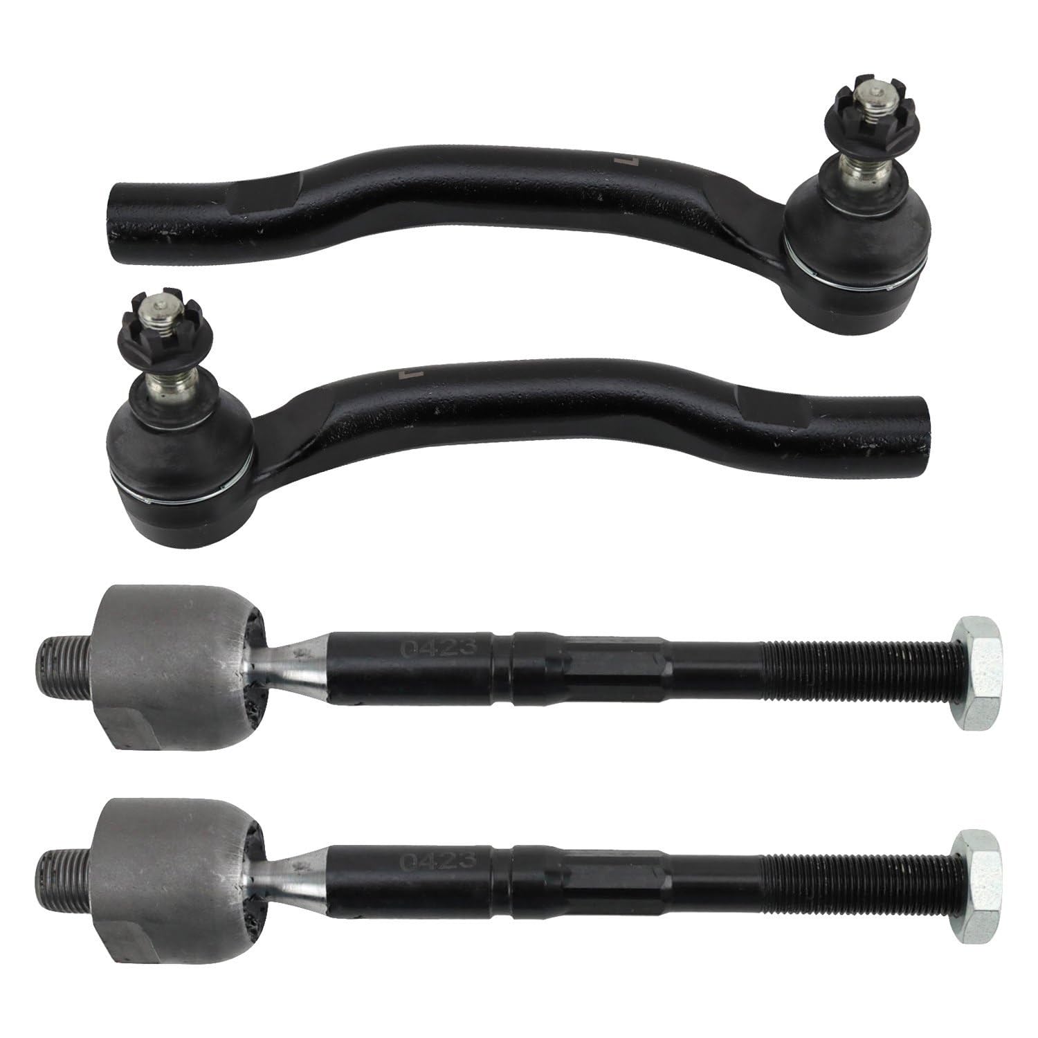 TRQ Front Tie Rod Set Compatible with 2013-2018 Lexus ES300h ES350