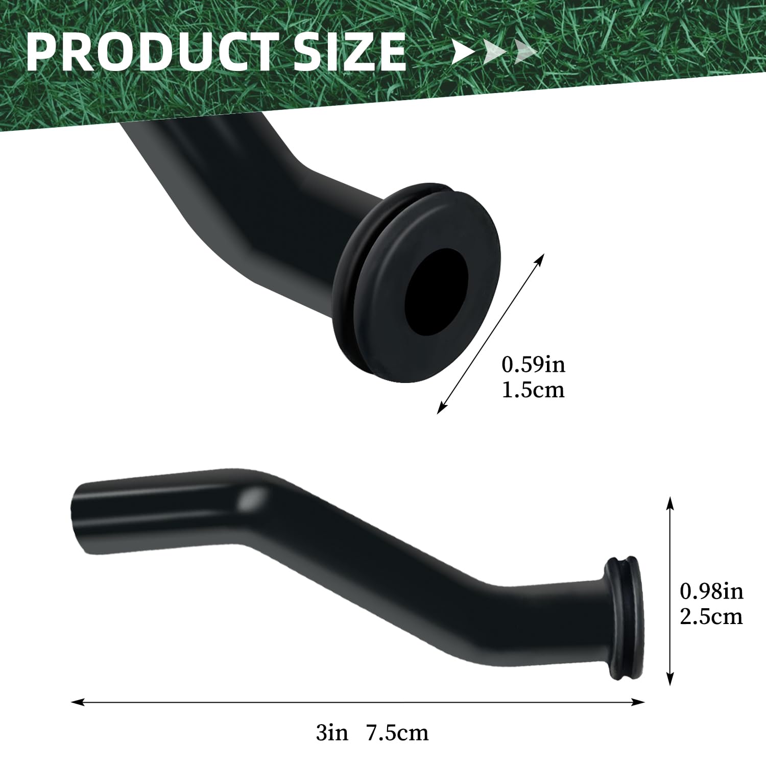 Shiosheng 5Pcs Vacuum Hoses 596163 593998, 797408 3 Inch, Black For B & S