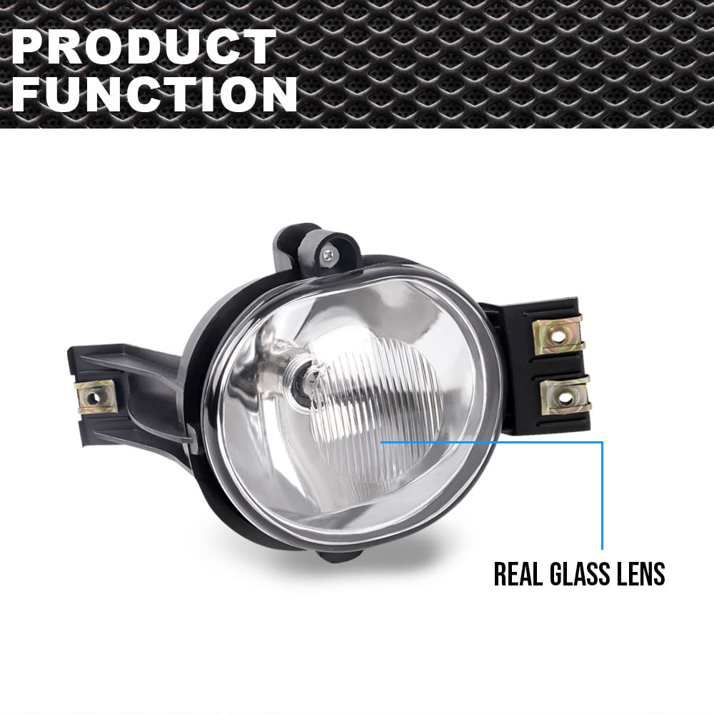 Pit66 Front Bumper Led Fog Lights, Compatible With 2002-2008 Dodge Ram 1500/2003-2009 Dodge Ram 2500 3500 Left/Right 55077475Ae,