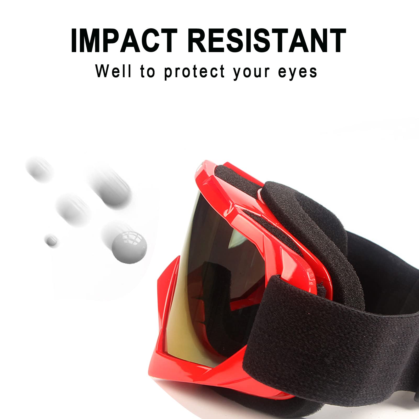 Shutuan Motorcycle Goggles Motocross Dirt Bike Goggles ATV Goggles for Adults Riding Goggles UV 400 Offroad Goggles Mx Racing He