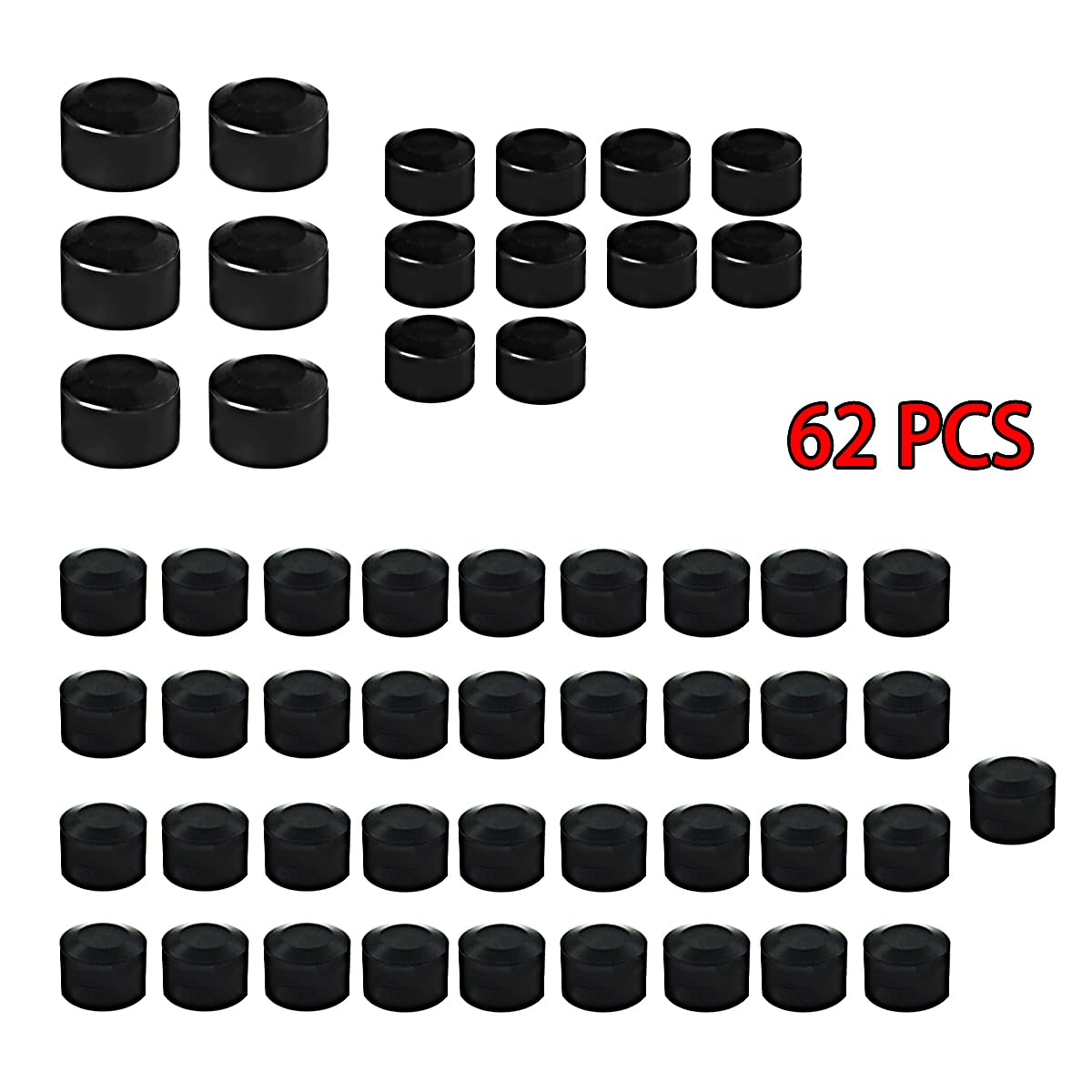 Motorcycle Bolt Covers Head Bolt Toppers Caps Black Kit for Harley 2017-2023 Touring Road King Street Glide Road Glide 2018-2023