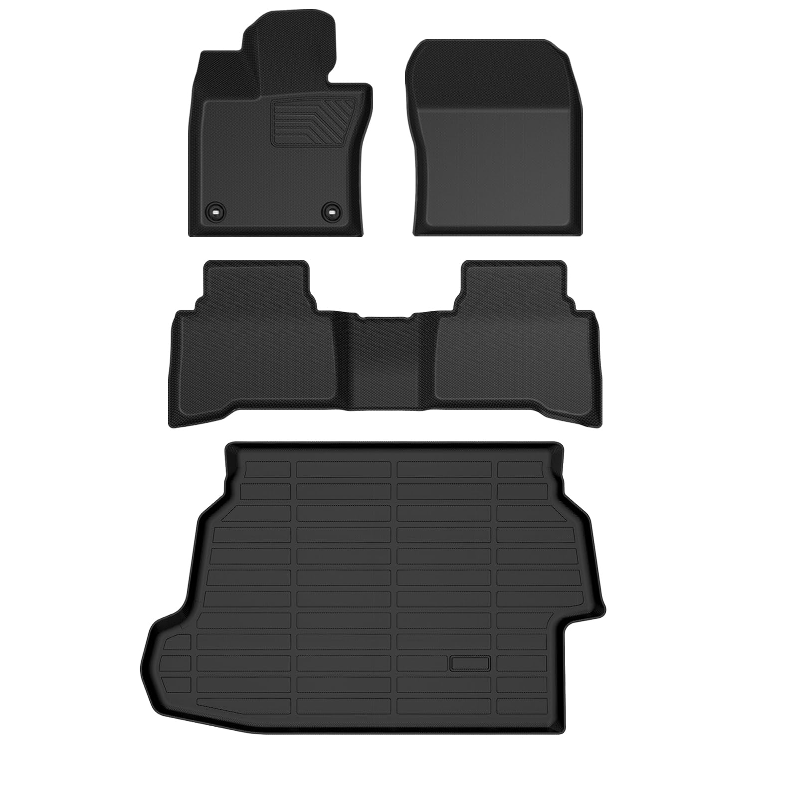 Aipoil®Tpe Floor Mats & Cargo Liner Custom For 2023 2024 2025 Toyota Prius & Prius Prime (Phev) All Weather Protection Anti-Slip Automotive Floor Liners Full Set Automobile Mats Accessories, Black