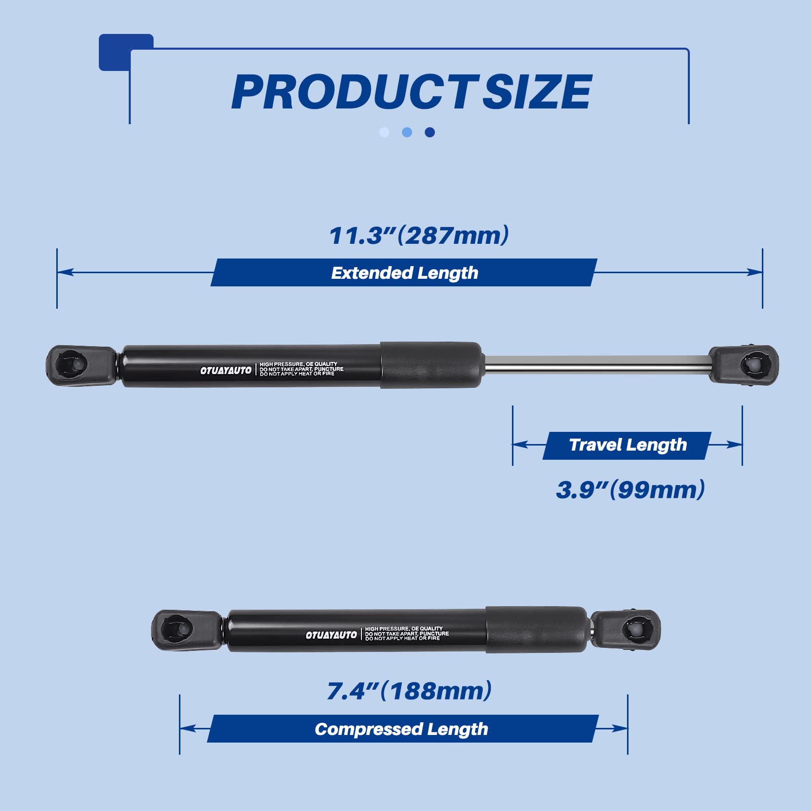Otuayauto Hood Struts Lift Supports Replacement For 1999-2004 Jeep Grand Cherokee Front Shocks Gas Springs 4048 (Pack Of 2)