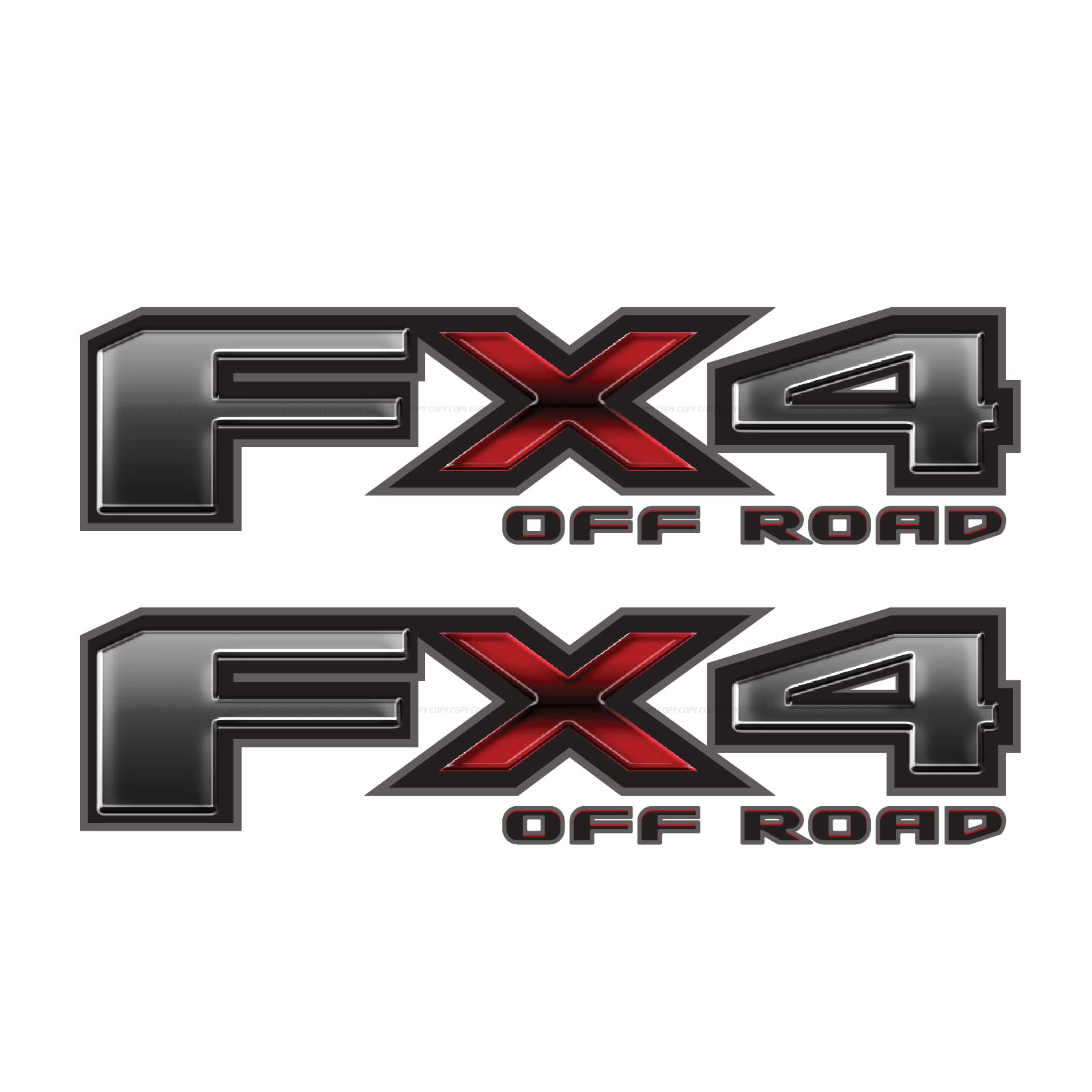 Fx4 Off Road Decal Replacement Sticker F 150 Bedside Emblem For 4X4 Truck Super Duty (Fx4 Off Road Decal Metallic)