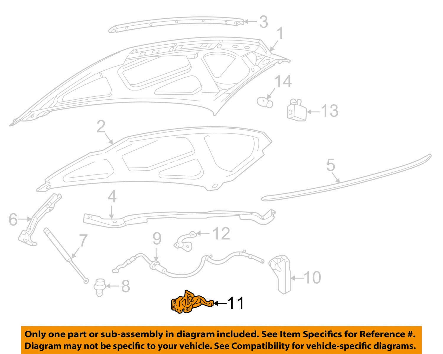 Ford Genuine 4C3Z-16700-Aa Hood Latch Assembly