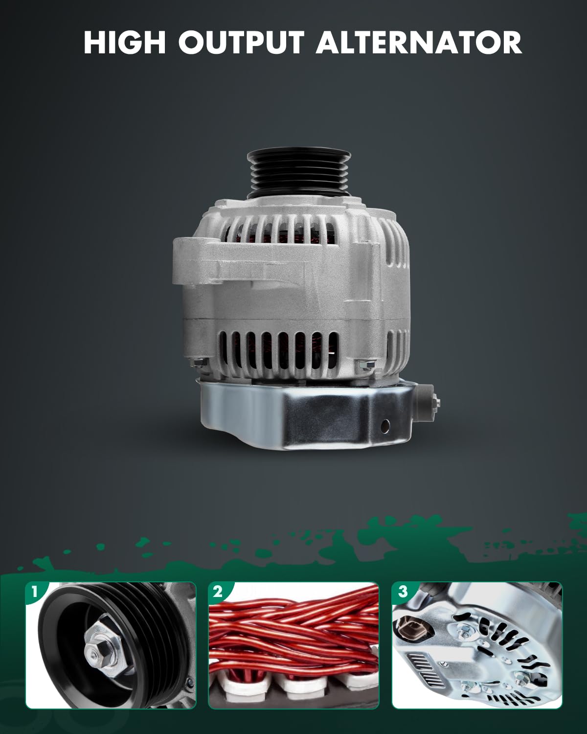 SCITOO Alternator Fits for Toyota Camry 1997 1998 1999 2000 2001 L4 2.2L, Solara 1999 2000 2001 L4 2.2L - 12V 80 Amp CW 5-Groove