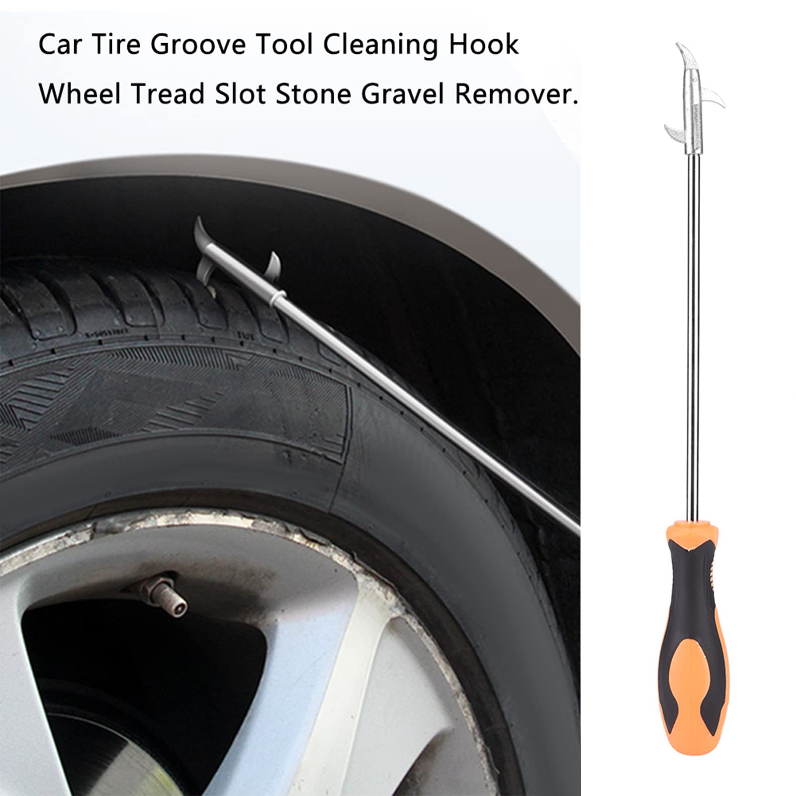 Car Tire Stones Remover Hooks Auto Tire Groove Cleaning Tool Wheel Tread Slot Stone Gravel Remover For Car Motor Bike Tire
