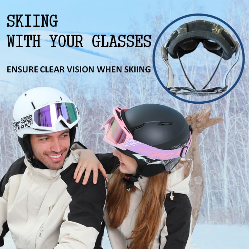 Zsling Otg Ski Goggles - Uv Protection Anti Fog Ski/Snowboard Goggles For Men Women Youth Clear Snow Goggles, Dirt Bike,Motocros