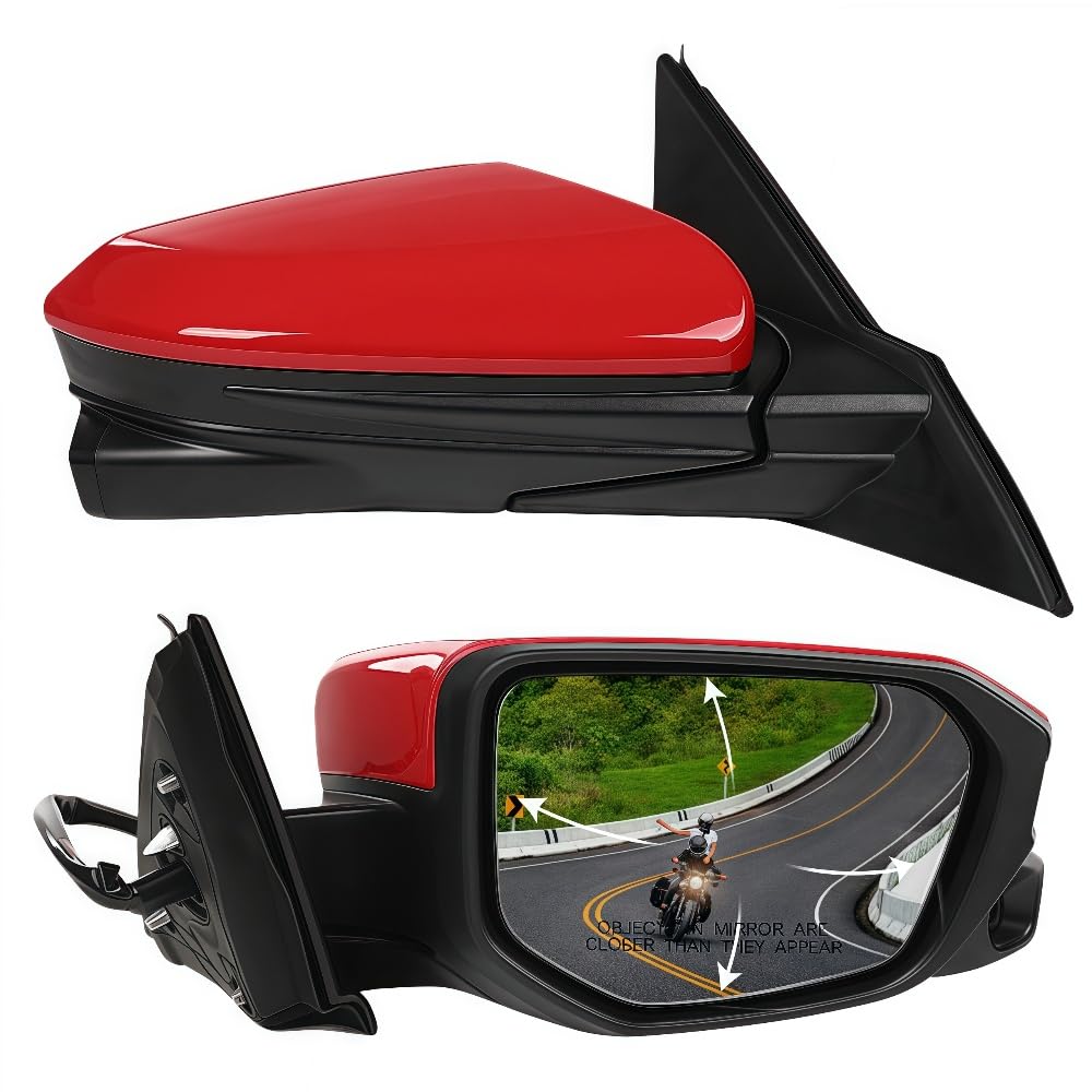 PIT66 Passenger Side View Mirror Compatible with Honda Civic Sedan 2016-2020 Power Heated Door Mirror w/Camera,11-Pin Manual Fol