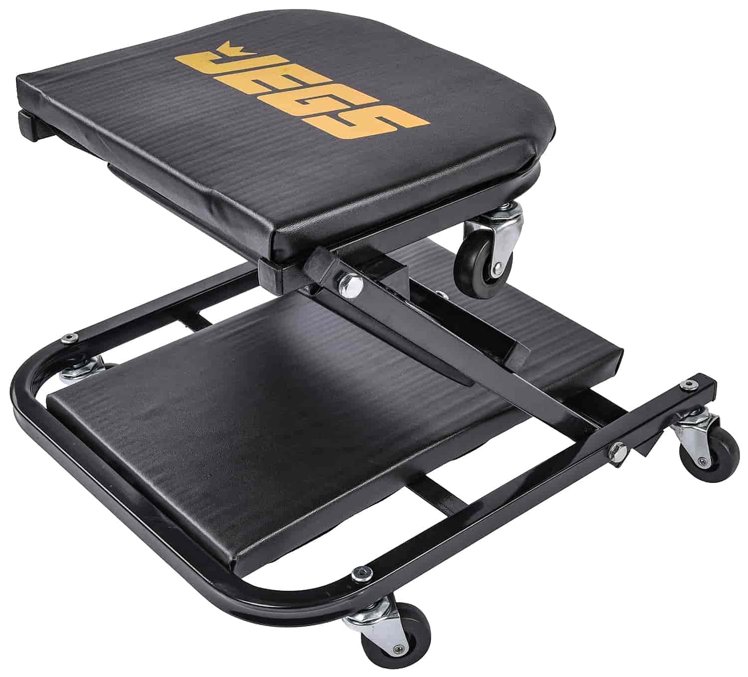 Jegs 2-In-1 Folding Creepers Automotive And Z Creeper - 300 Lbs Capacity Mechanic Creeper Seat - Low Profile Creeper With Adjust