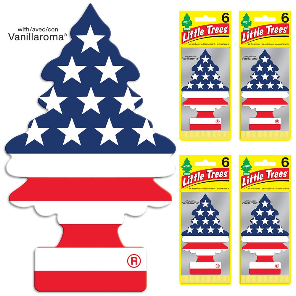 Little Trees Air Fresheners Car Air Freshener. Hanging Tree Provides Long Lasting Scent For Auto Or Home. America, 24 Air Fresheners