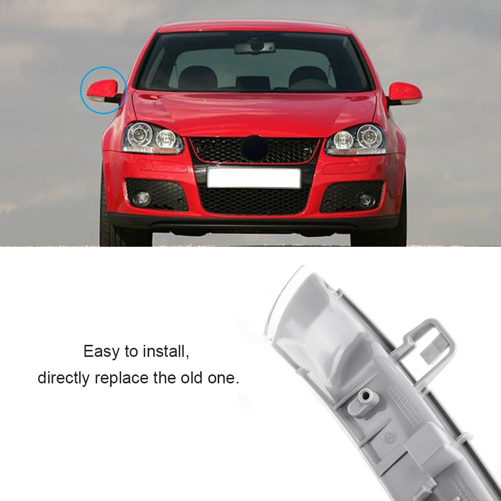 Left Side Wing Mirror Indicator, Keenso Left Wing Mirror Turn Signal Light Bulb For Vw Mk5 Passat Sharan Suberb Alhambra 1K0949101