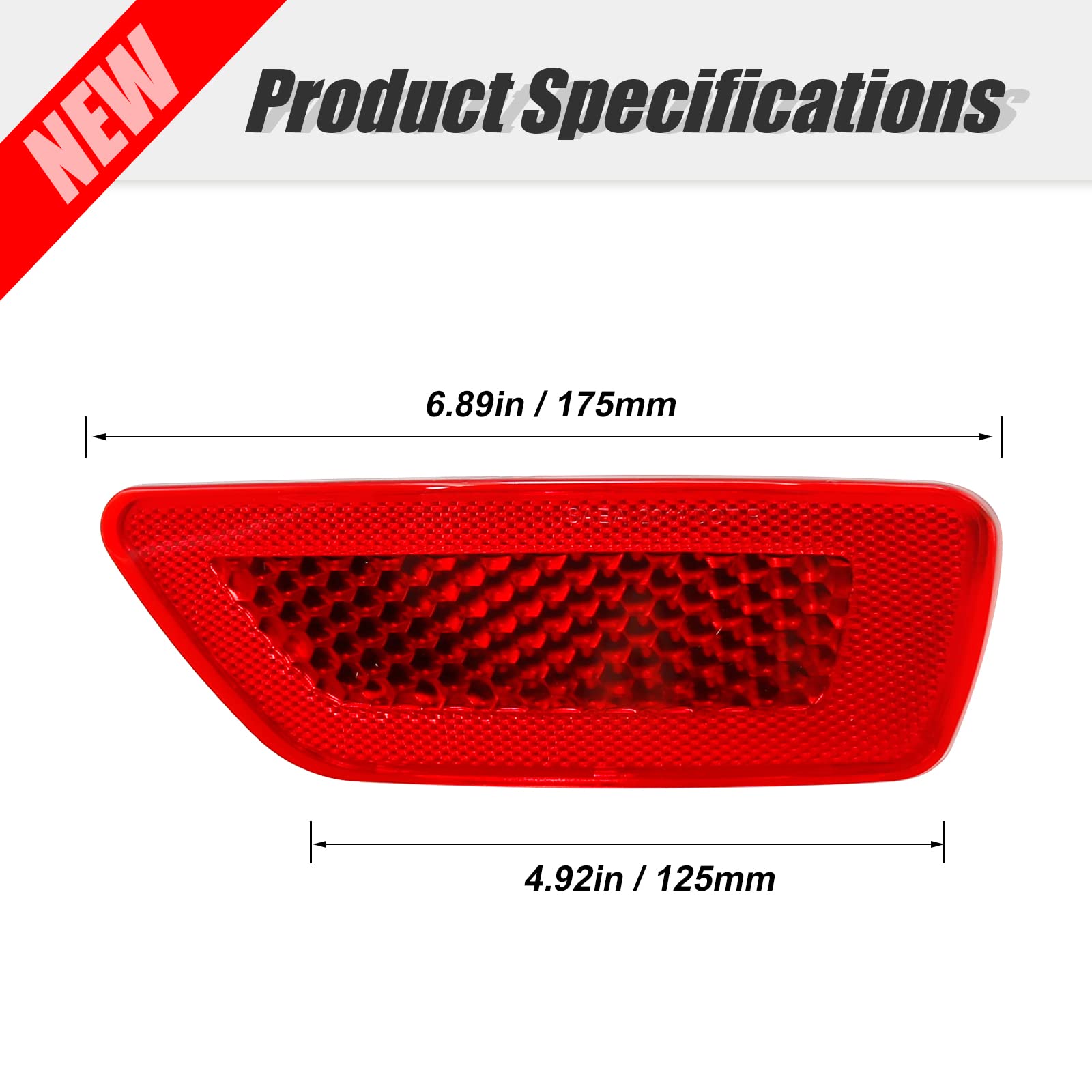 Vkinman 57010720Ac Rear Bumper Trim Reflector Lights Replacement For Jeep Grand Cherokee Replacement For Dodge Journey 2011-2021 Rear Driver Right Side (Rear Right)