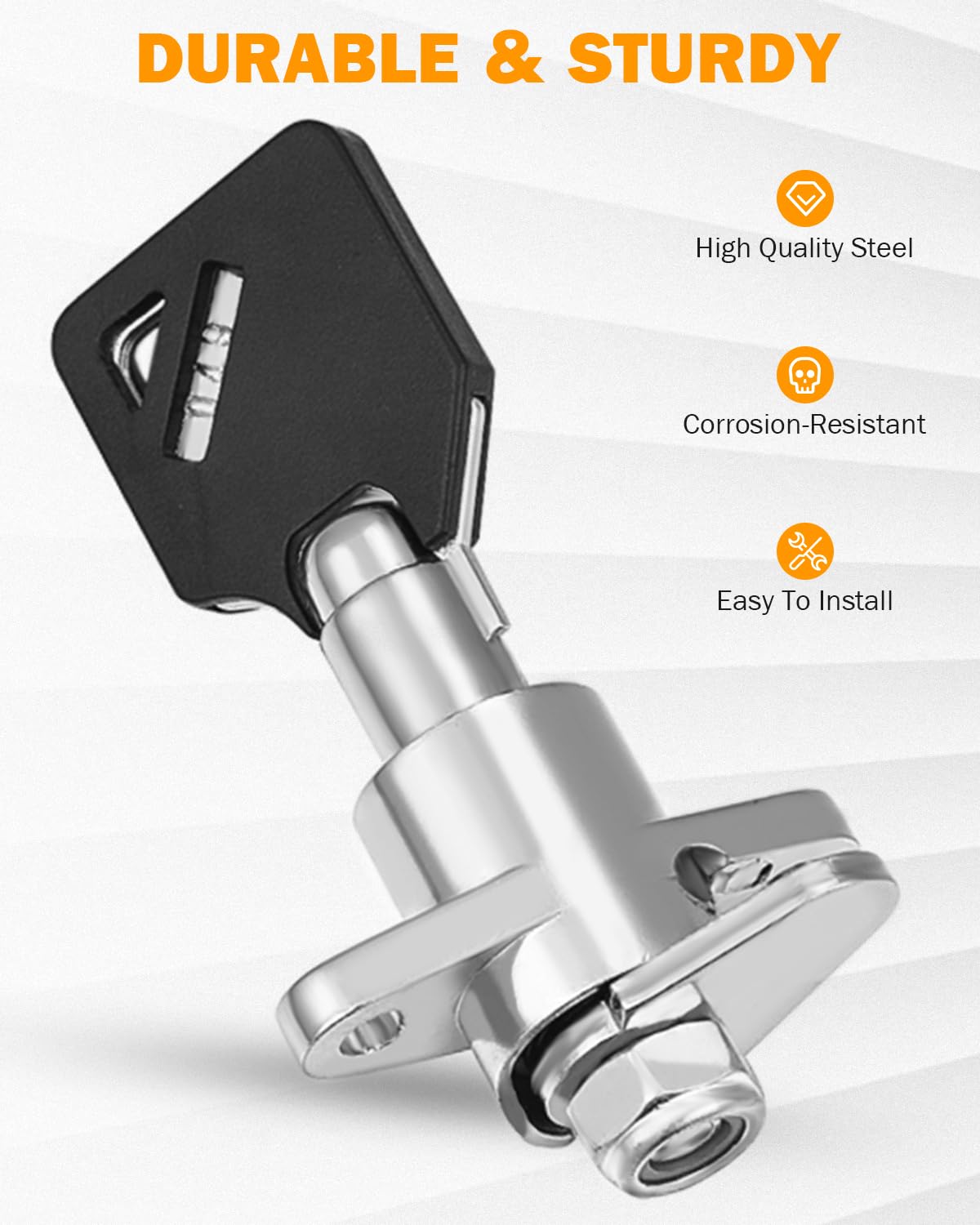 Pbymt 2 Keys Saddlebag Lock Set Saddle Hard Bag Compatible For Harley Touring Road King Electra Glide Street Glide Tour Gide 1993-2013