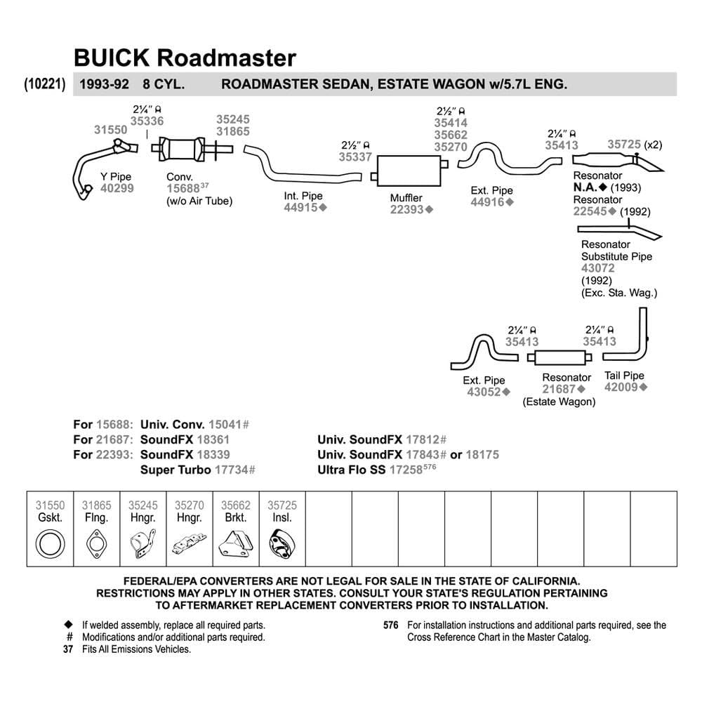 Walker Soundfx 18339 Direct Fit Exhaust Muffler 2.5 Inlet (Id) 2.5 Outlet (Id) For Chevrolet Caprice