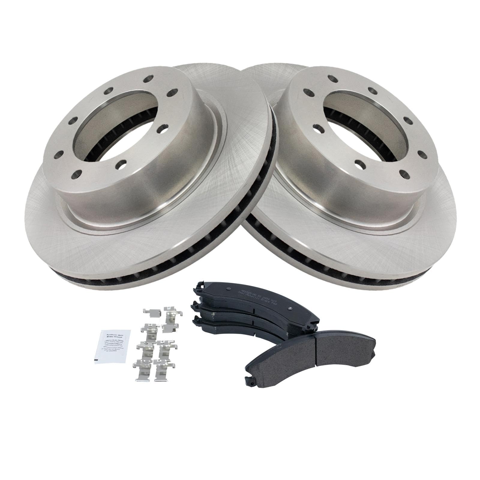 Trq Front Brake Pad & Rotor Kit Compatible With 2012-2019 Nissan Nv1500 Nv2500 Nv3500