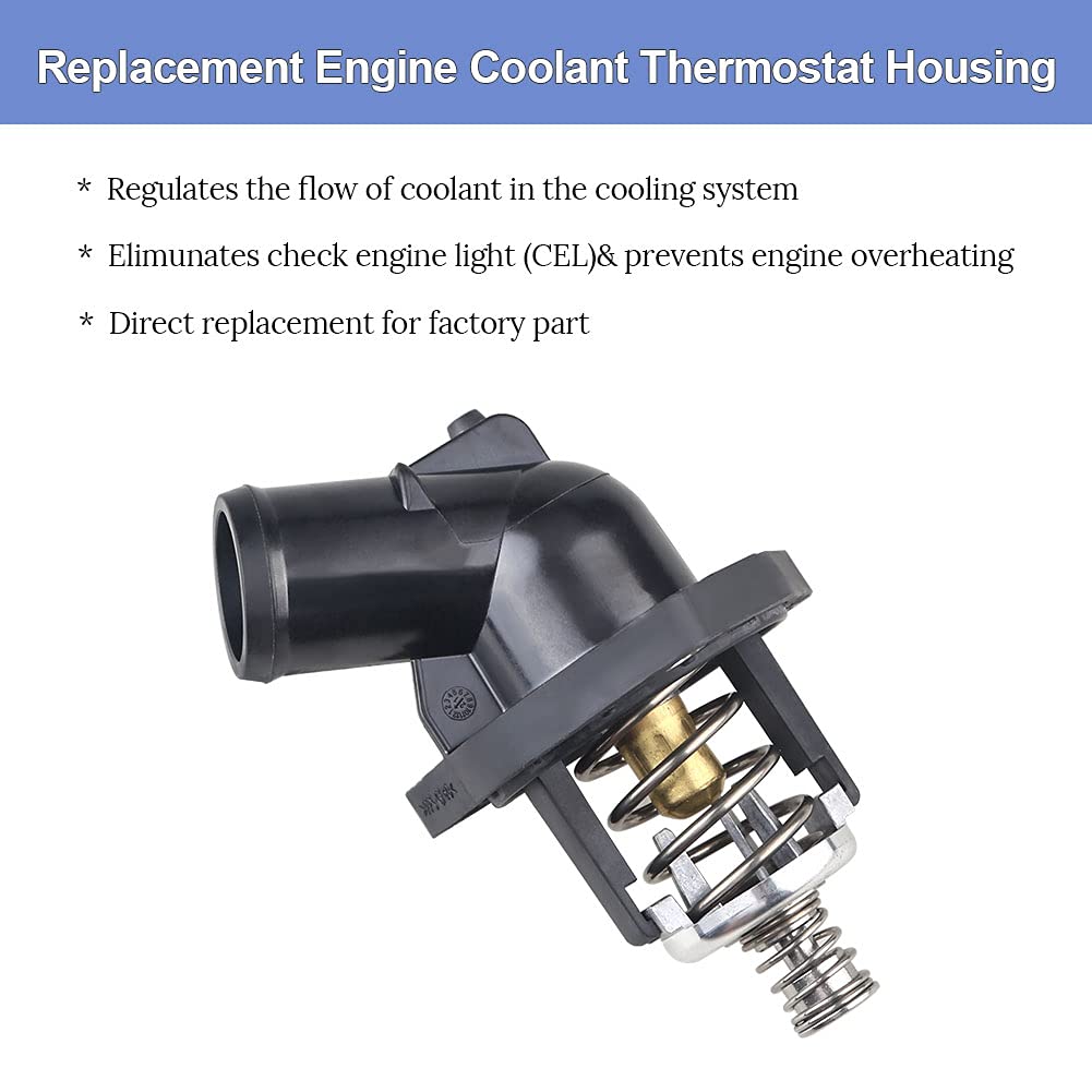 Wmphe Engine Coolant Thermostat Housing Replacement For 15-11125 Chevy Silverado Suburban Tahoe Corvette, Gmc Sierra Yukon And Cadillac Escalade 2014-2020, Thermostat Housing Water Assembly