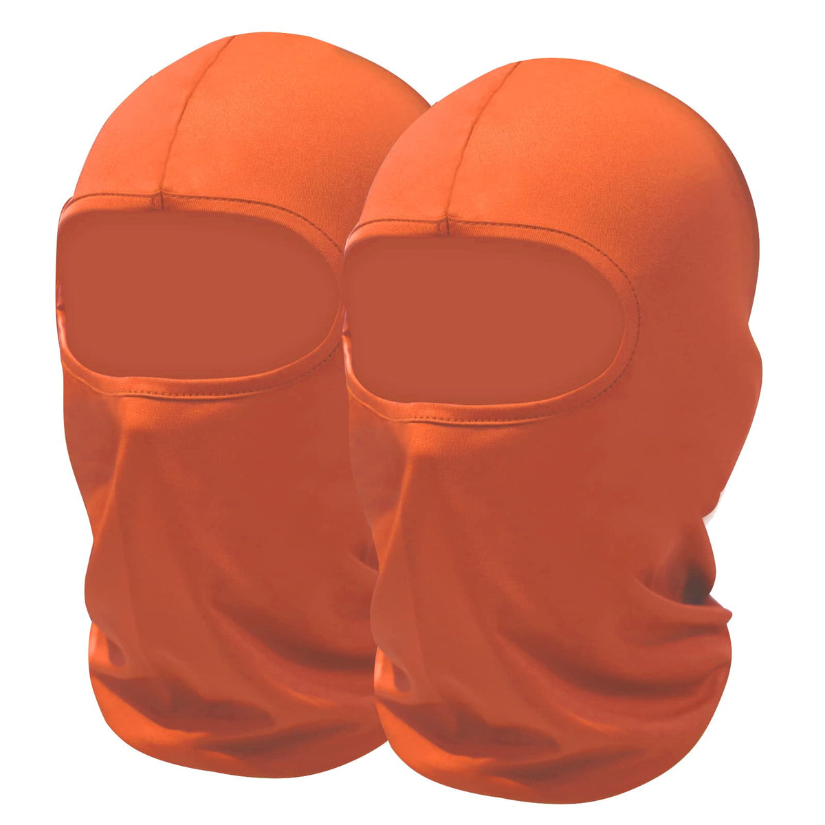 SHEVERCH 2 Pack Orange Ski Mask UV Protection Lightweight Balaclava Face Mask Men Women Football Motorcycling