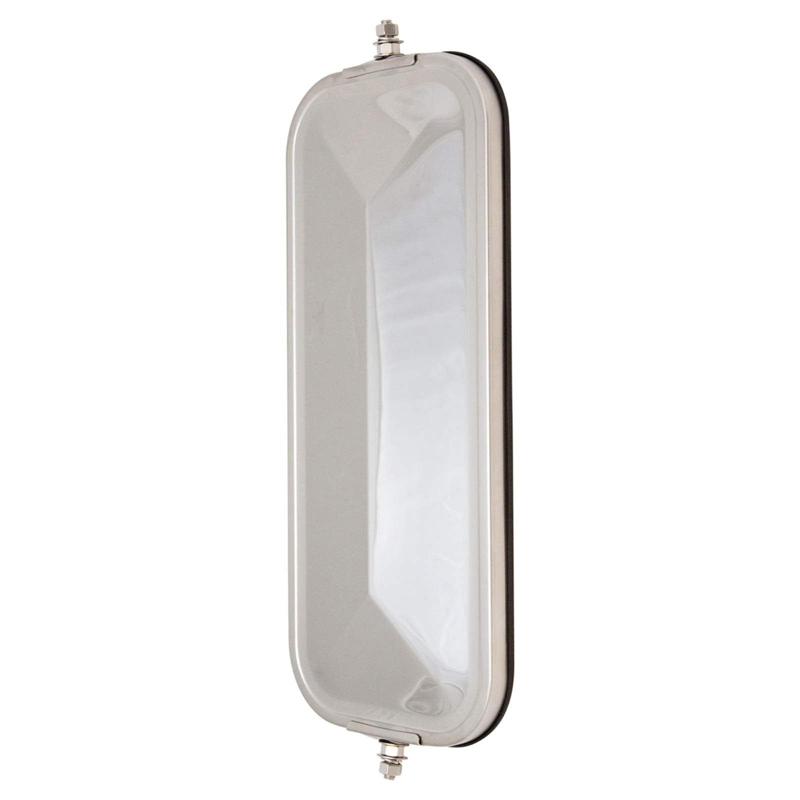 Trq West Coast Mirror Peaked Back 16X7 Stainless Steel Pair For Heavy Duty Truck