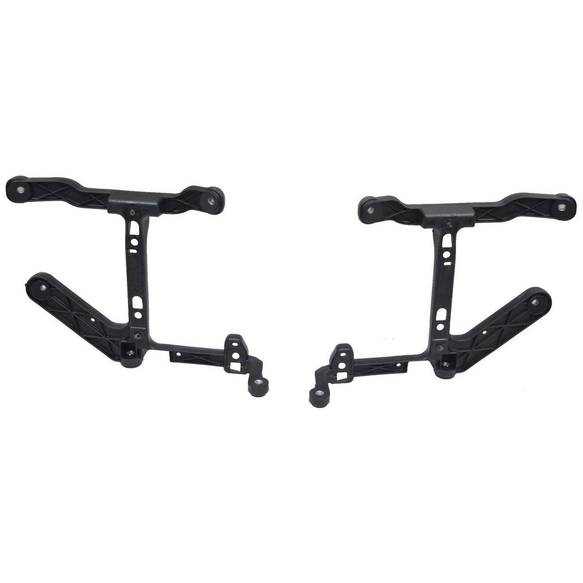 2013-2018 Ram 1500 Driver And Passenger Side Fog Light Bracket 2-Piece Set; Except Rebel; Use With Steel Bumper; Made Of Pp Plastic And Glass Fiber Partslink Ch1061108