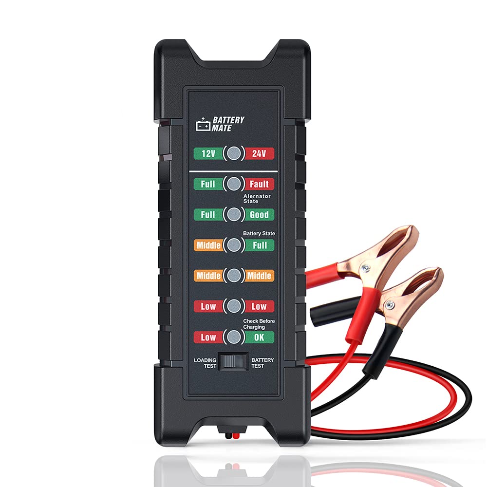 Car 12V 24V Battery And Alternator Tester Automotive, Load Tester, Battery Checker, Analyzer To Check Alternator & Battery Charg