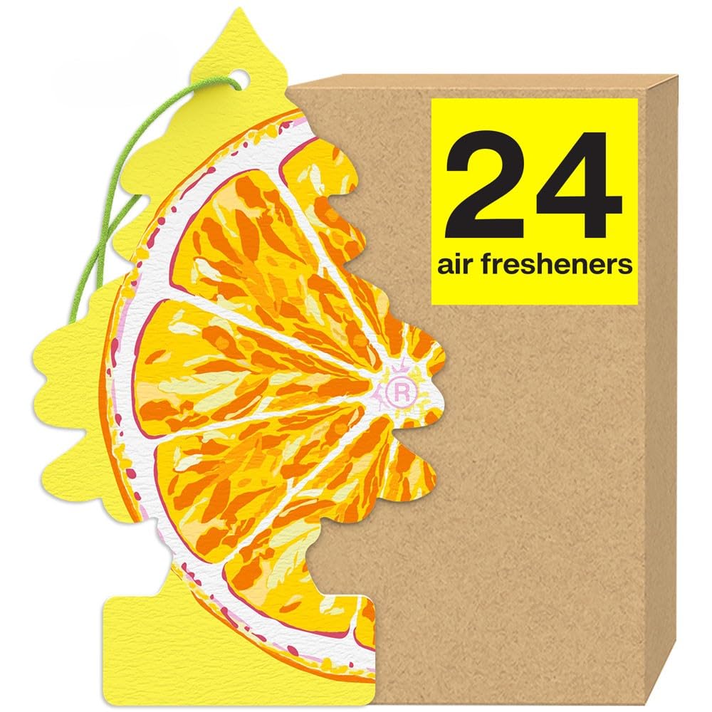 Little Trees Air Fresheners Car Air Freshener. Hanging Tree Provides Long Lasting Scent For Auto Or Home. Sliced, 24 Air Freshen