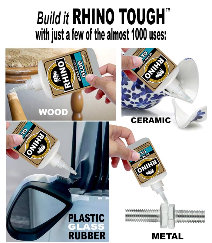 Rhino Glue Gel, Heavy Duty 40 Gram Clear