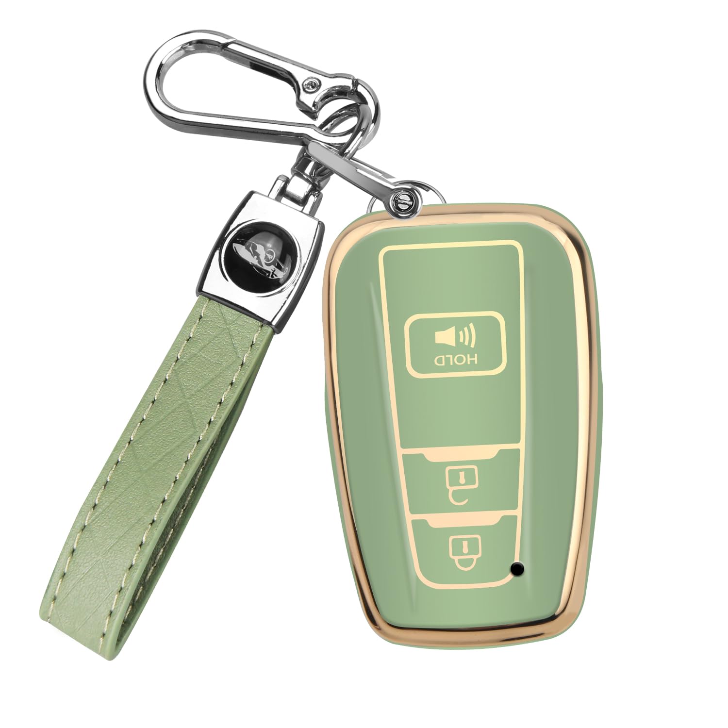 Mild East For Toyota 4Runner Key Fob Cover With Keychain, Soft Tpu Full Protection Key Case Shell Compatible With 2016-2025 Rav4