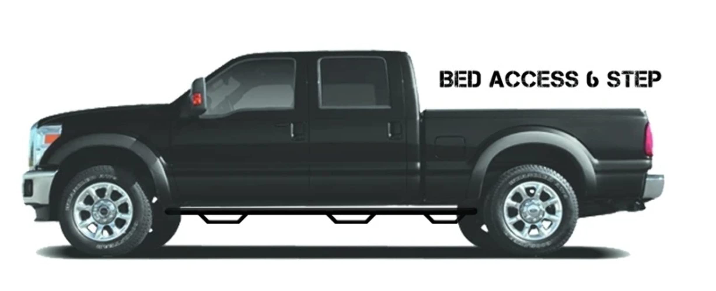 N-Fab Nerf Steps | Textured Black, Wheel-To-Wheel W/ Bed Access | D10115Cc-6-Tx | Fits 2010-2018 Dodge Ram 2500 / 3500 Crew Cab