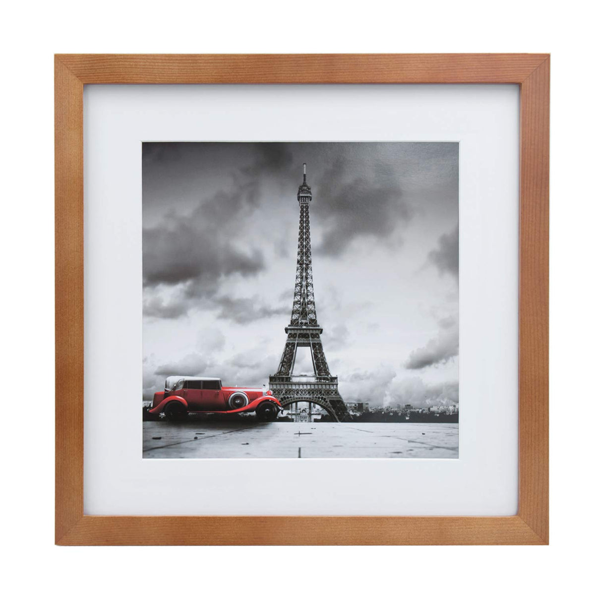 Egofine 11X11 Picture Frame, Display Pictures 4X4 Or 8X8 With Mat Or 11X11 Without Mat Made Of Solid Wood Covered By Plexiglass 