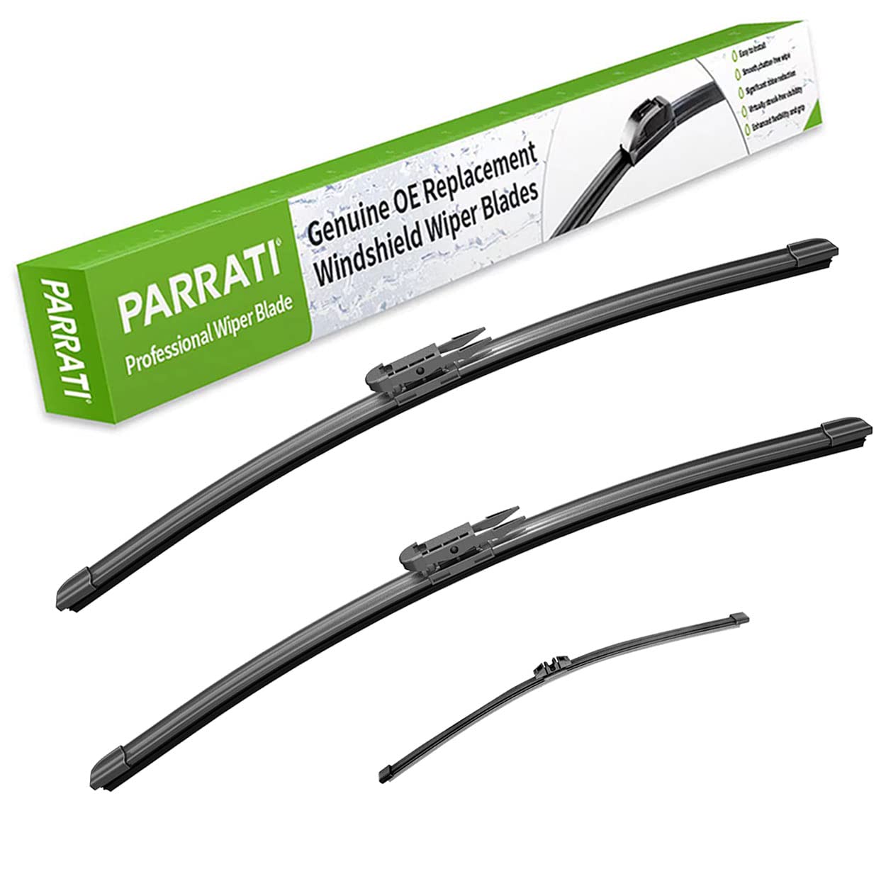 Parrati High Performance Premium All-Season Automotive Windshield Wipers With Rear Wiper Blades Replacement For 2013-2019 Ford E