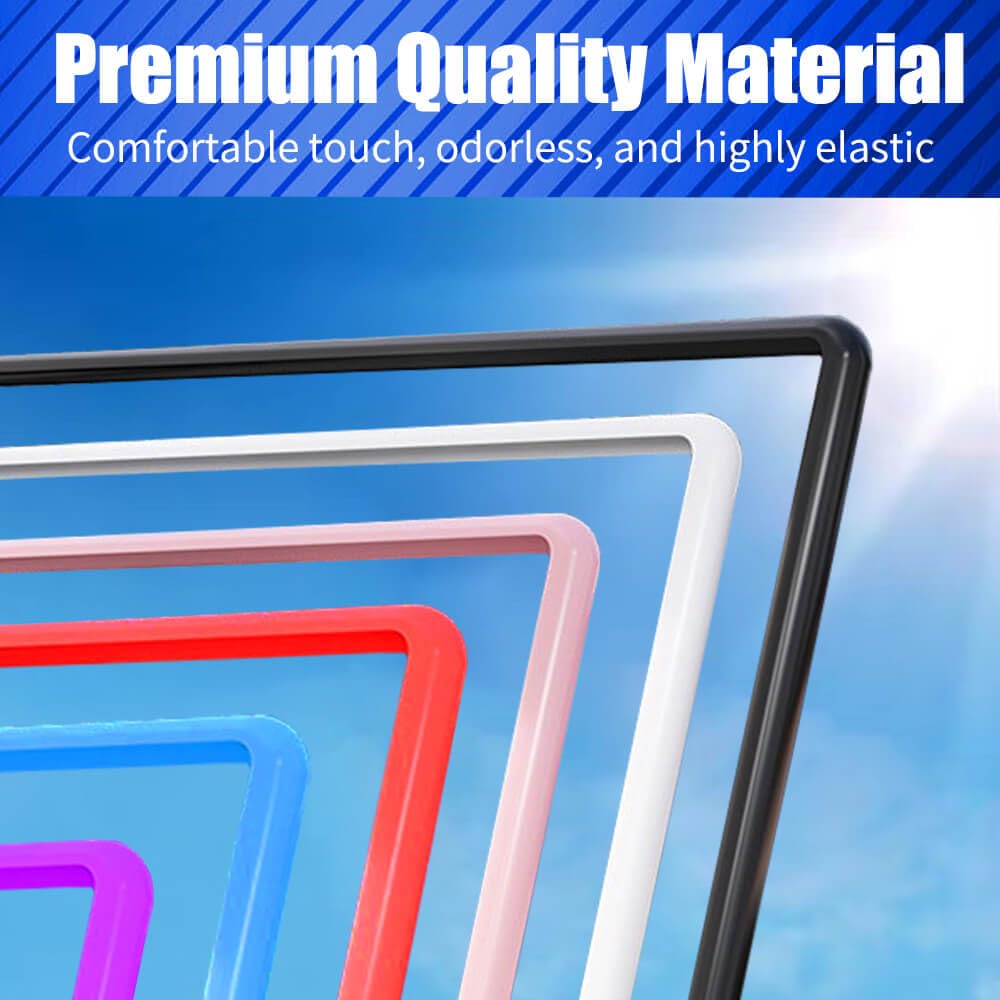 Yeapop 2Pcs Silicone Protector Frames of Screen and Rear View Mirror for Tesla Model 3 2017-2023 and Model Y 2019-Feb.2025. (Yel