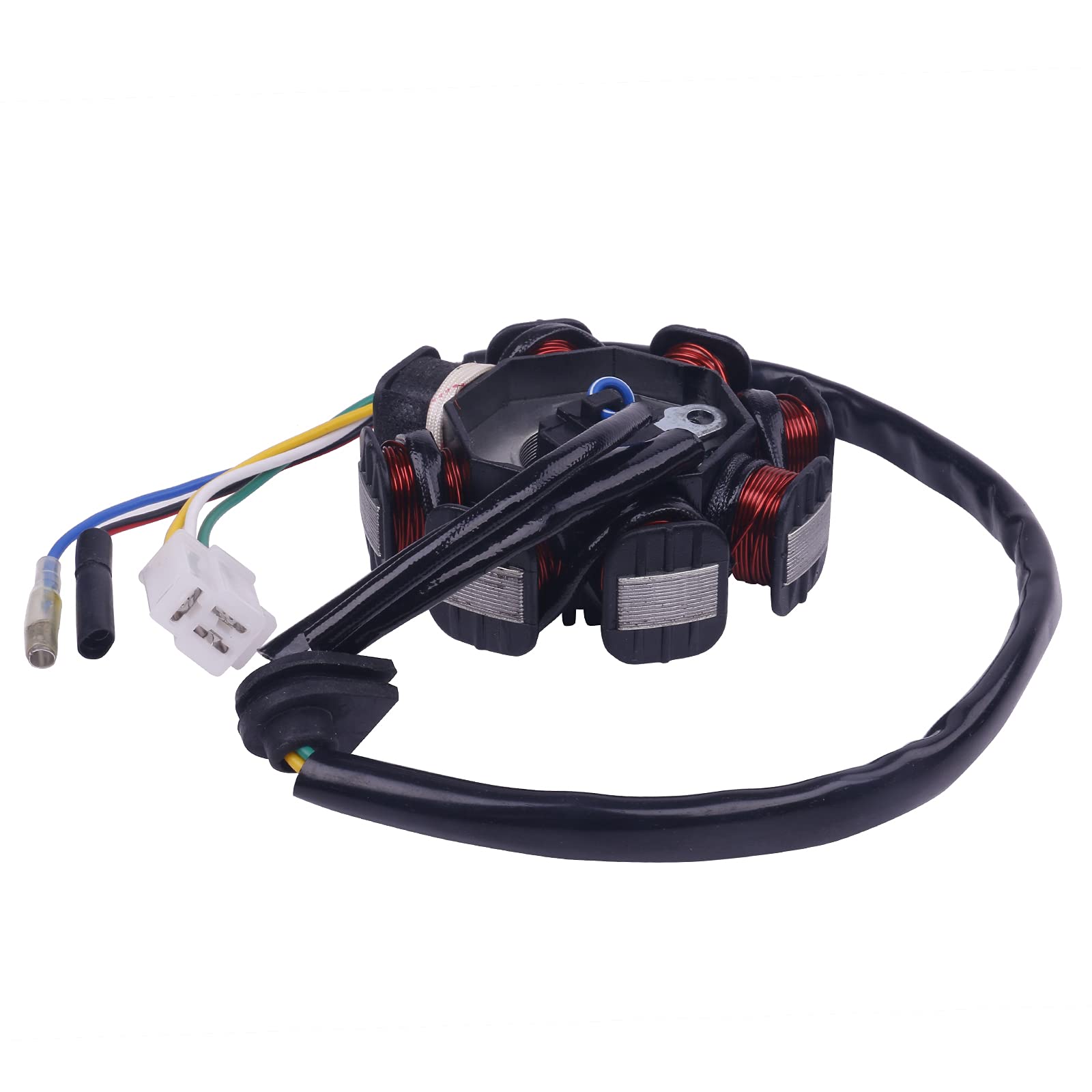 Glixal GY6 49cc 50cc 80cc 100cc 8 poles Magneto Stator for 139QMB 139QMA 147QMD Scooter Moped ATV Go-kart Buggy Engine Taotao Jo