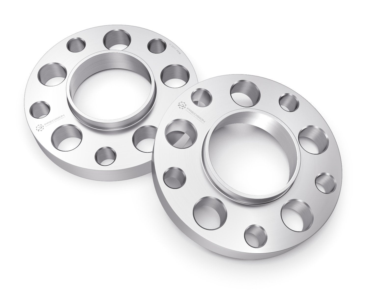 Stancemagic - 15Mm Hubcentric 5X130 Wheel Spacers (71.6Mm Bore, With Lip) Compatible With Porsche Boxster 911 Carrera Cayman Cayenne Panarema Taycan - 2Pcs, Silver