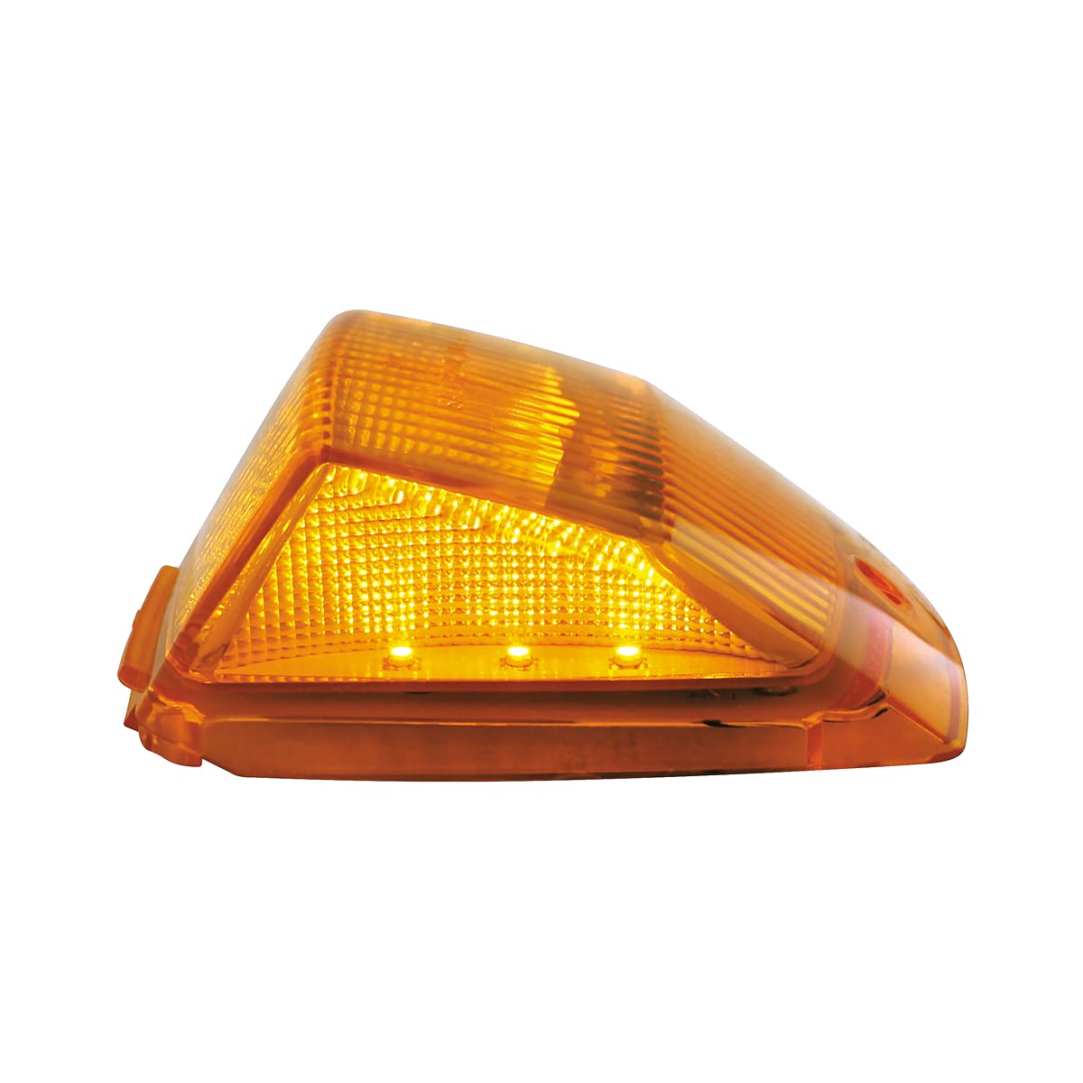 United Pacific 39527 17Led Reflector Square Cab Light, Polycarbonate Lens, Reflective Chrome Inner Housing, Dot/Sae – Amber Led/Amber Lens – One Unit