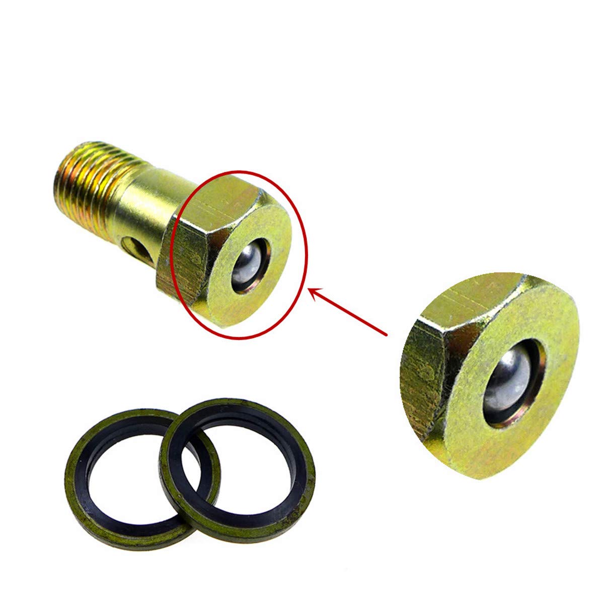 AutoGrills Overflow Valve for Dodge Ram 2500 3500 5.9L Diesel 1994-1998, Injection Pump Overflow Return Valve, 1417413047, 39411