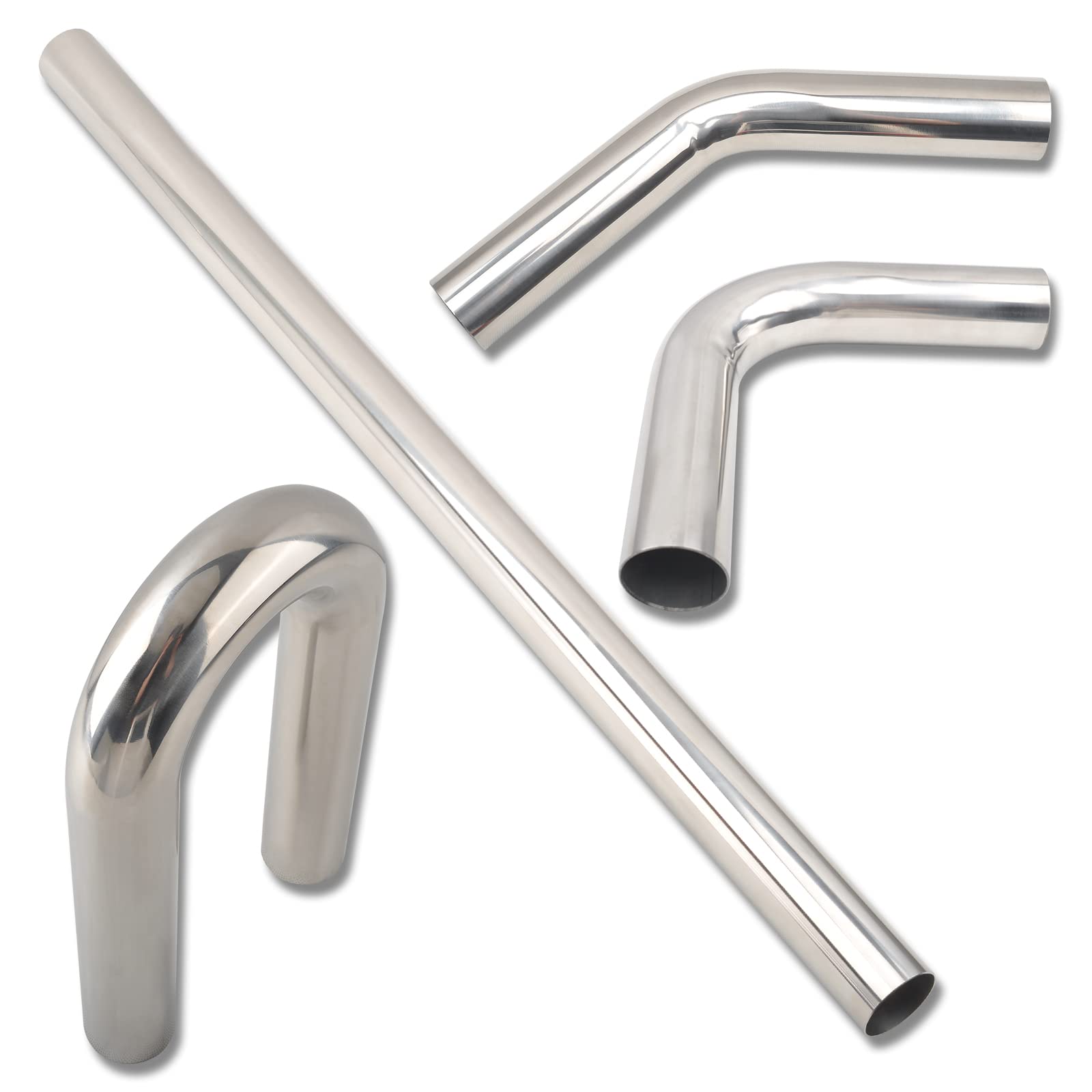 FGJQEFG 4 Inch DIY Custom Mandrel Exhaust Pipe Tube Pipe, 40 Inch Straight Pipe, 4''OD Straight & Mandrel Bend Pipe(45/90/180 De
