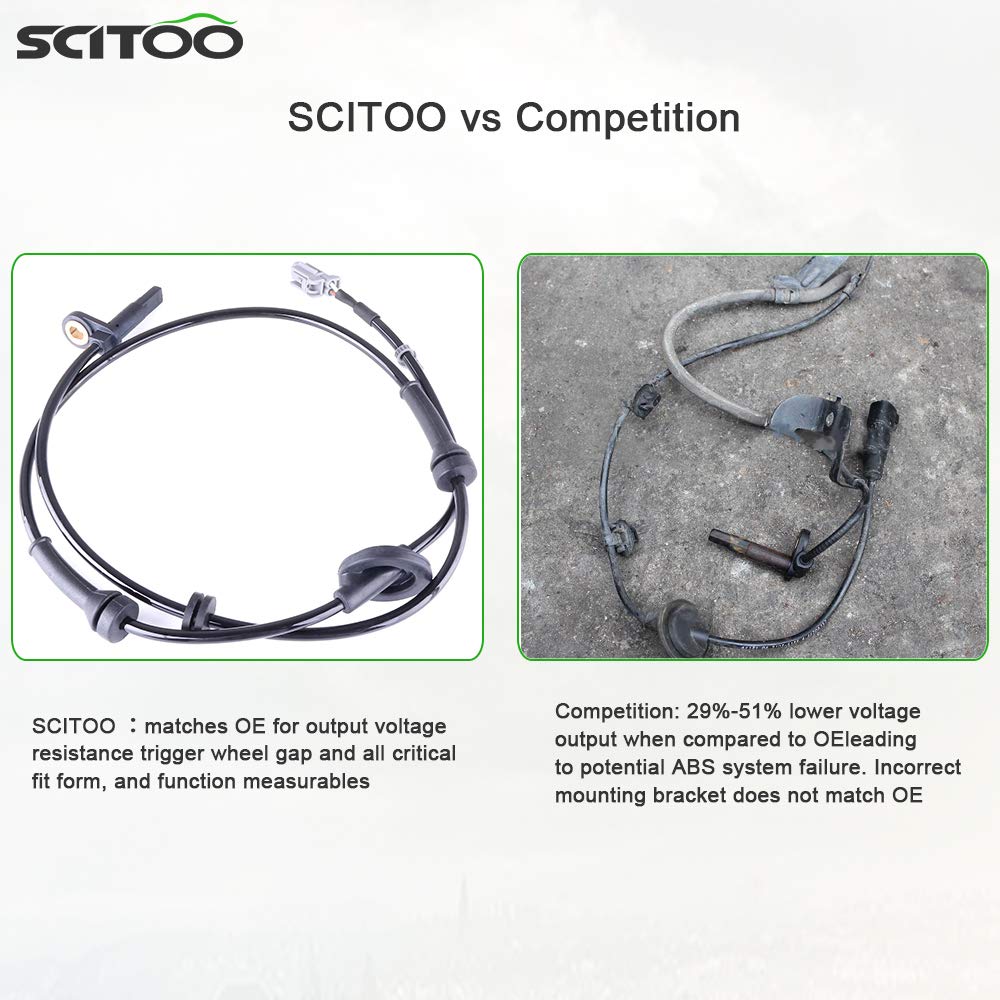 Scitoo 2 Pcs Front Left Right Abs Wheel Speed Sensors Fit For 2004 2005 2006 2007 2008 2009 For Nissan Quest Als359 Als310