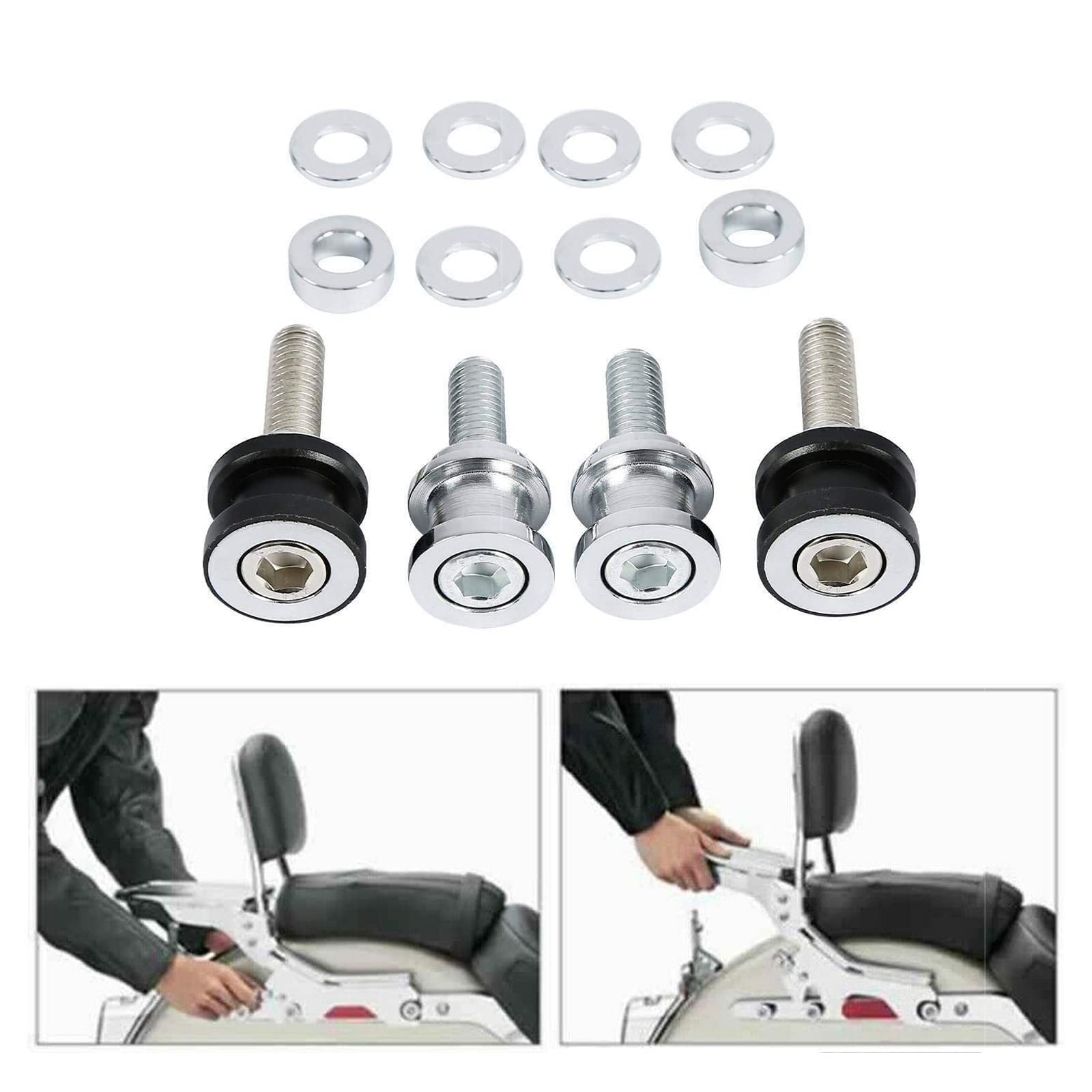 Tcmi H-D Quick Release Luggage Rack Detachable Docking Hardware Kit Fits For Harley Davidson '18-Later Flfb, Flfbs, Fxbr And Fxbrs Models, Chrome