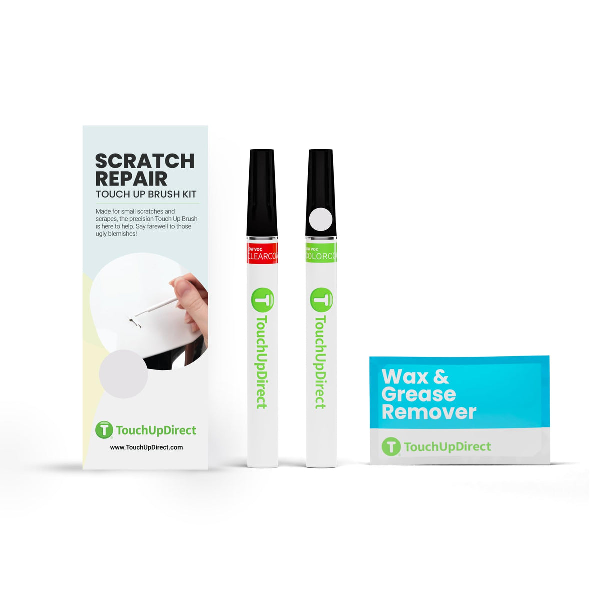 Touchupdirect Yz/Z1/M6887 Oxford White Compatible With Ford Exact Match Scratch Repair Touch Up Paint - Brush Kit