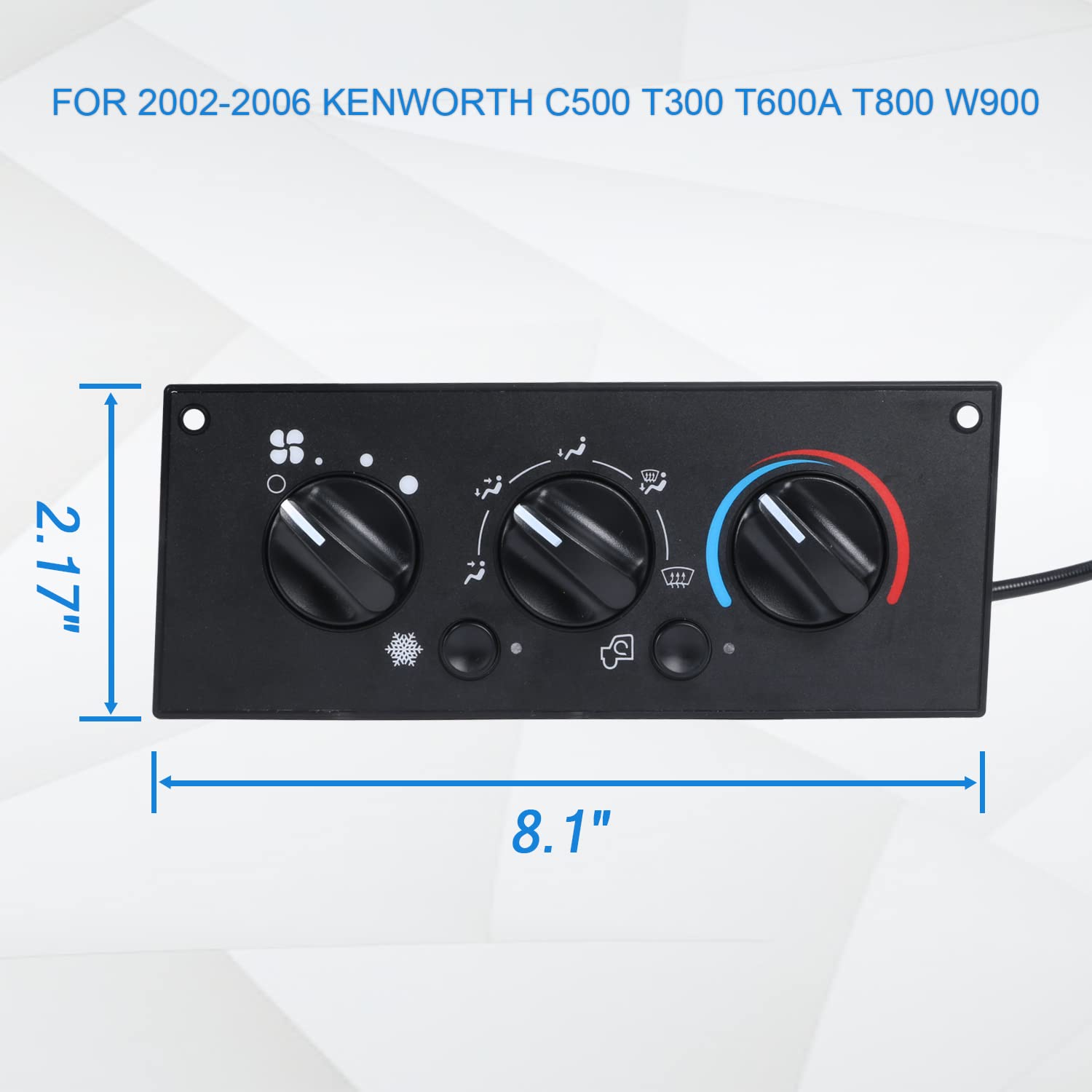 BUSIDN 599-5511 A/C Climate Control Module Panel - Replacement for Kenworth W900 T800 T600A C500 T300 2002-2006