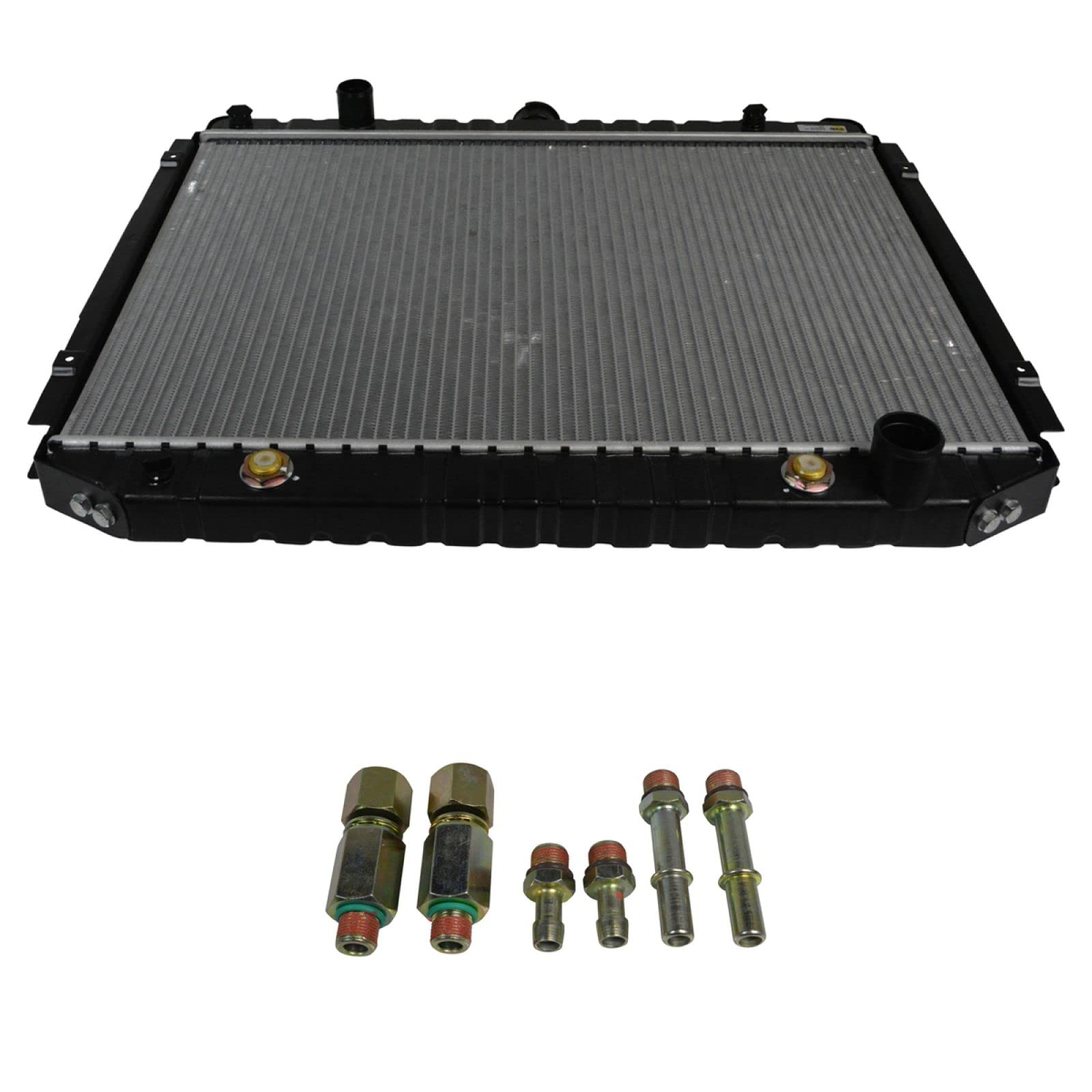 Trq Radiator Assembly Aluminum Core Compatible With 94 Dodge B150 95-98 B1500 B250 B2500 B350 B3500 99-03 Ram 1500 Van Ram 2500