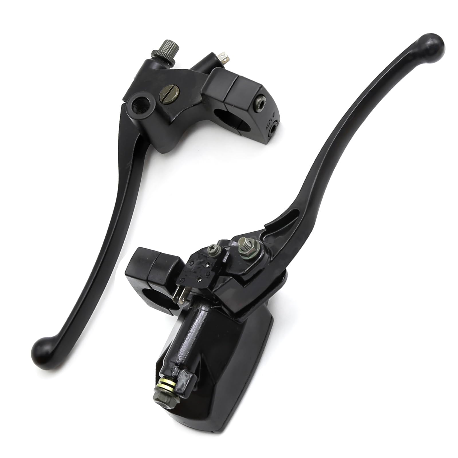 Hoypeyfiy Left & Right Brake Master Cylinder Clutch Lever 1'' 25Mm Replacement For Honda Magna Shadow Spirit Suzuki Intruder Yam
