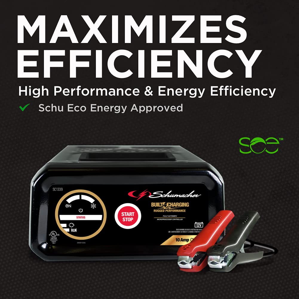 Schumacher Sc1339 12V Fully Automatic Battery Charger And 10A Maintainer