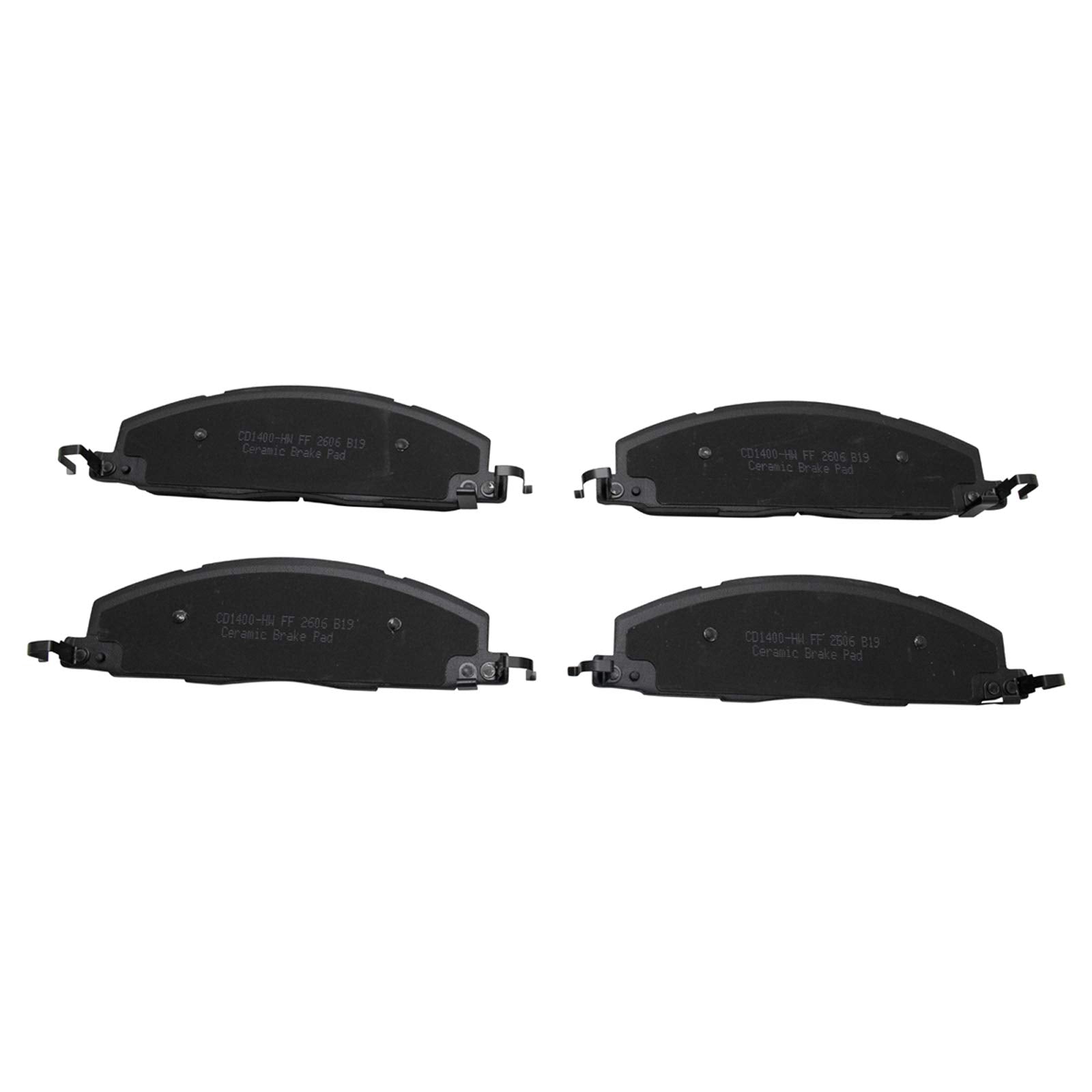 TRQ Rear Brake Pads Ceramic - Compatible with 2009-2010 Dodge Ram 2500, 3500, 2012 Ram 1500, 2011-2018 2500, 3500